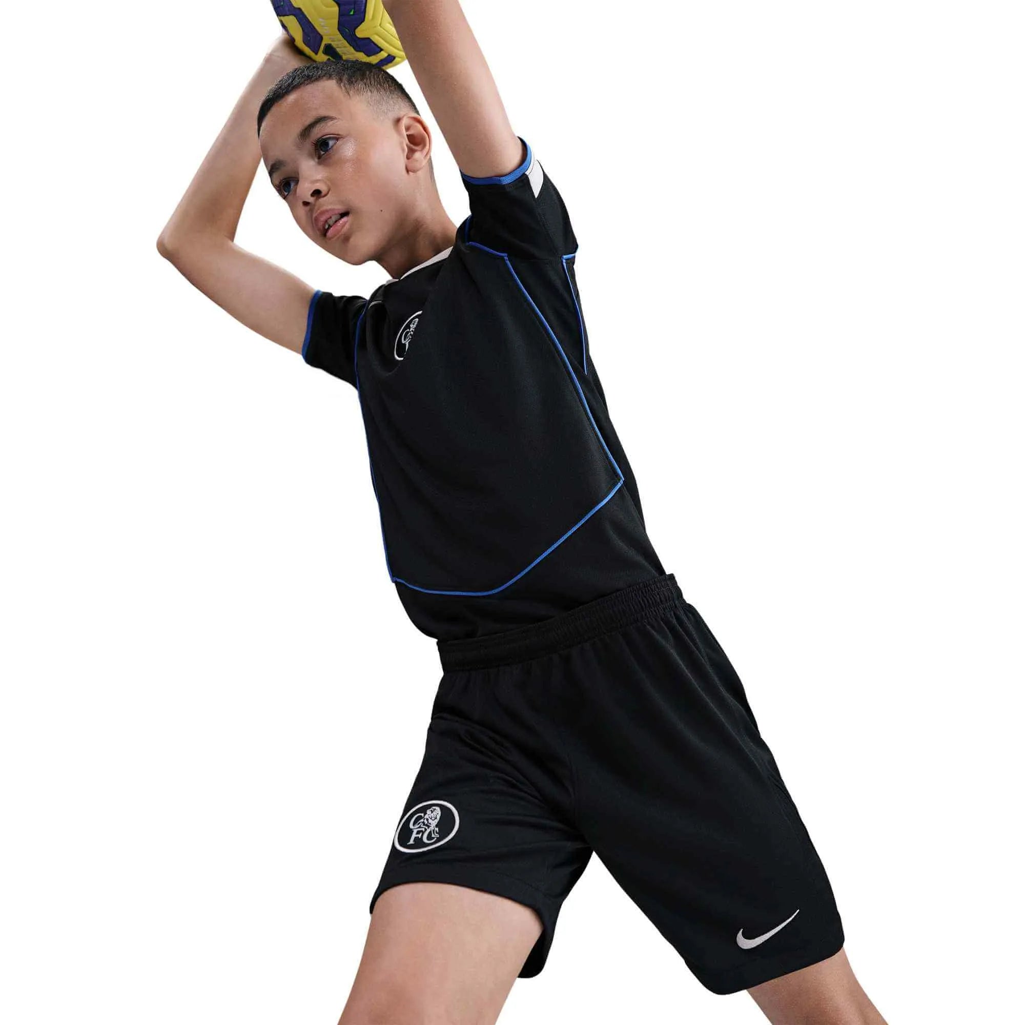 Nike 2025-26 Chelsea Youth Stadium Third Shorts (Side)