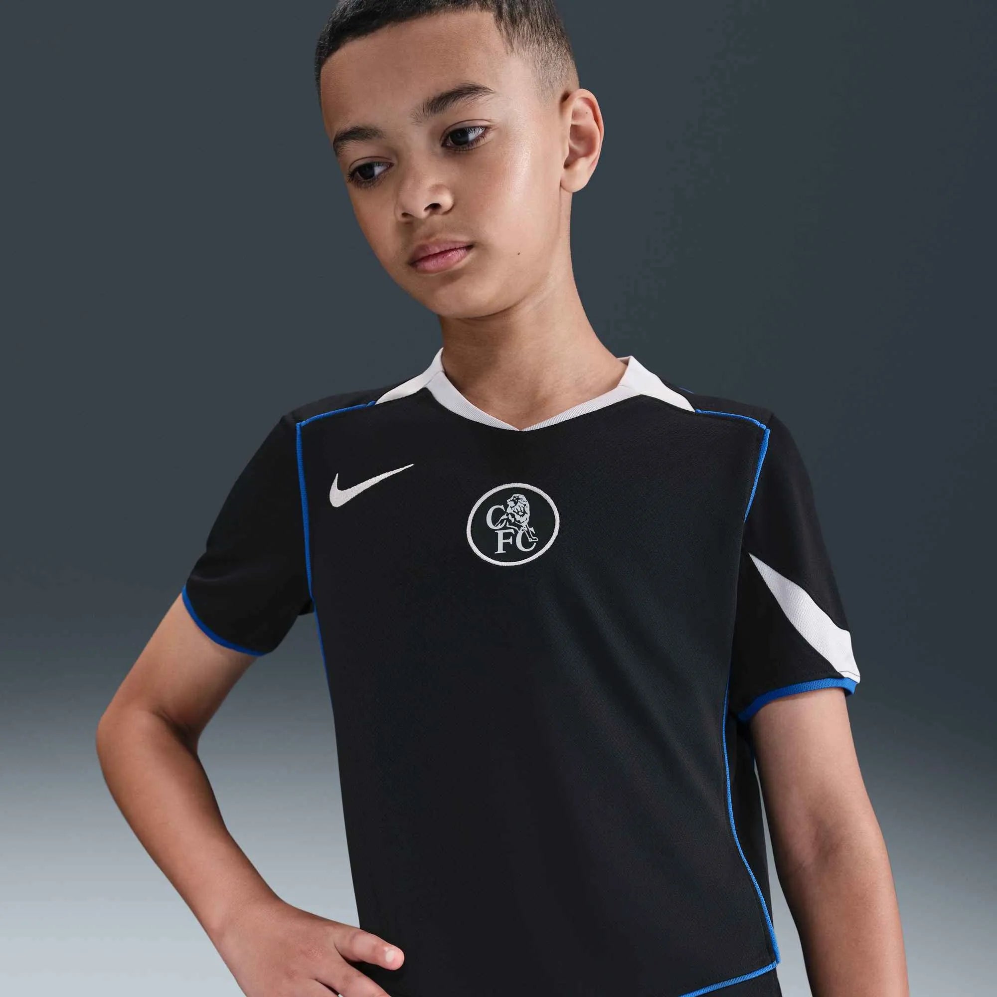 Nike 2025-26 Chelsea Youth Stadium Third Soccer Jersey (Detail 2)
