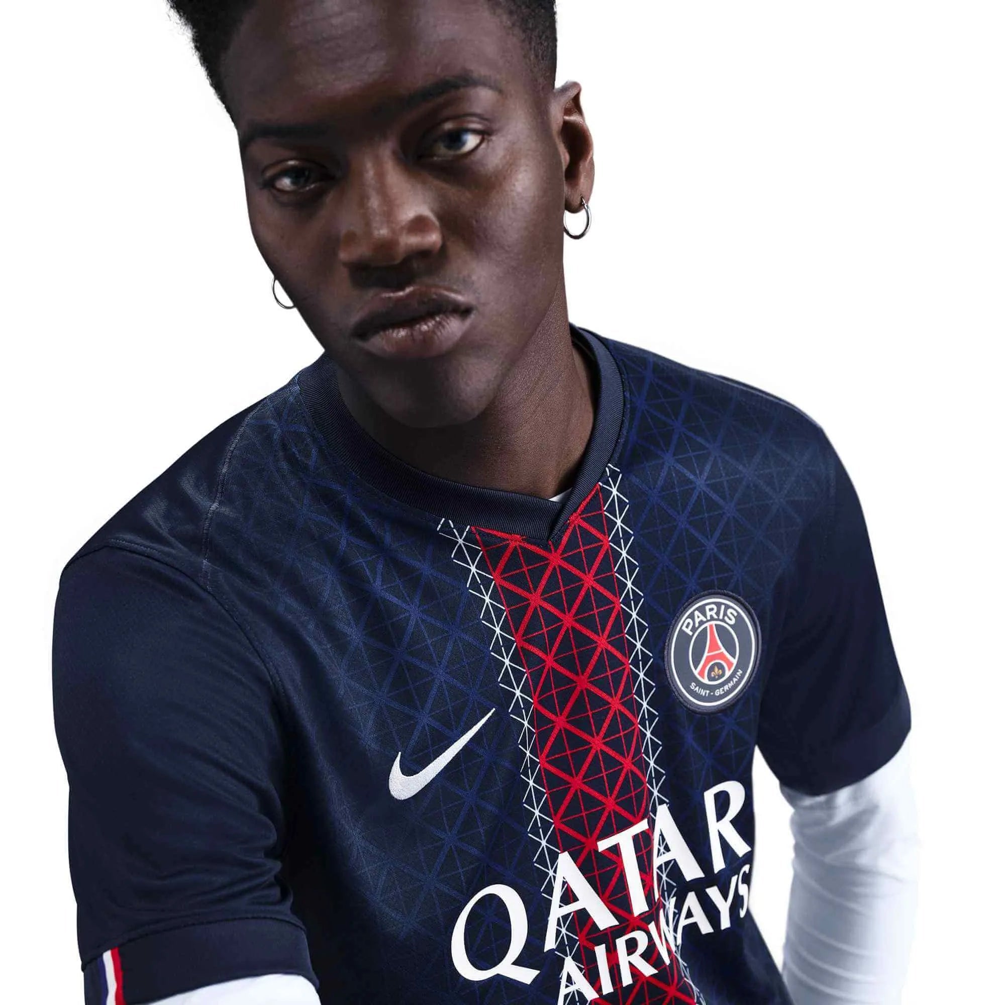 Nike 2025-26 PSG Men's Stadium Home Soccer Jersey (Detail 2)