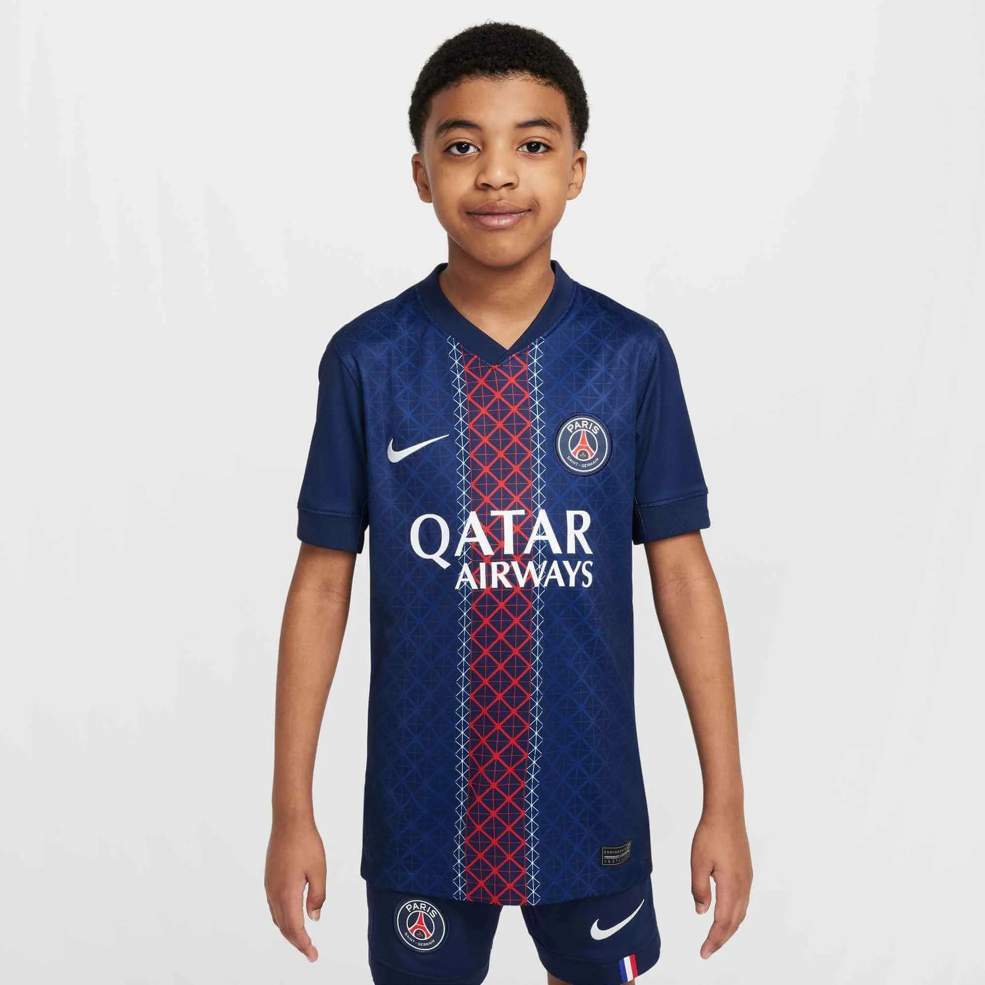 Nike 2025-26 PSG Youth Stadium Home Soccer Jersey (Model - Front)