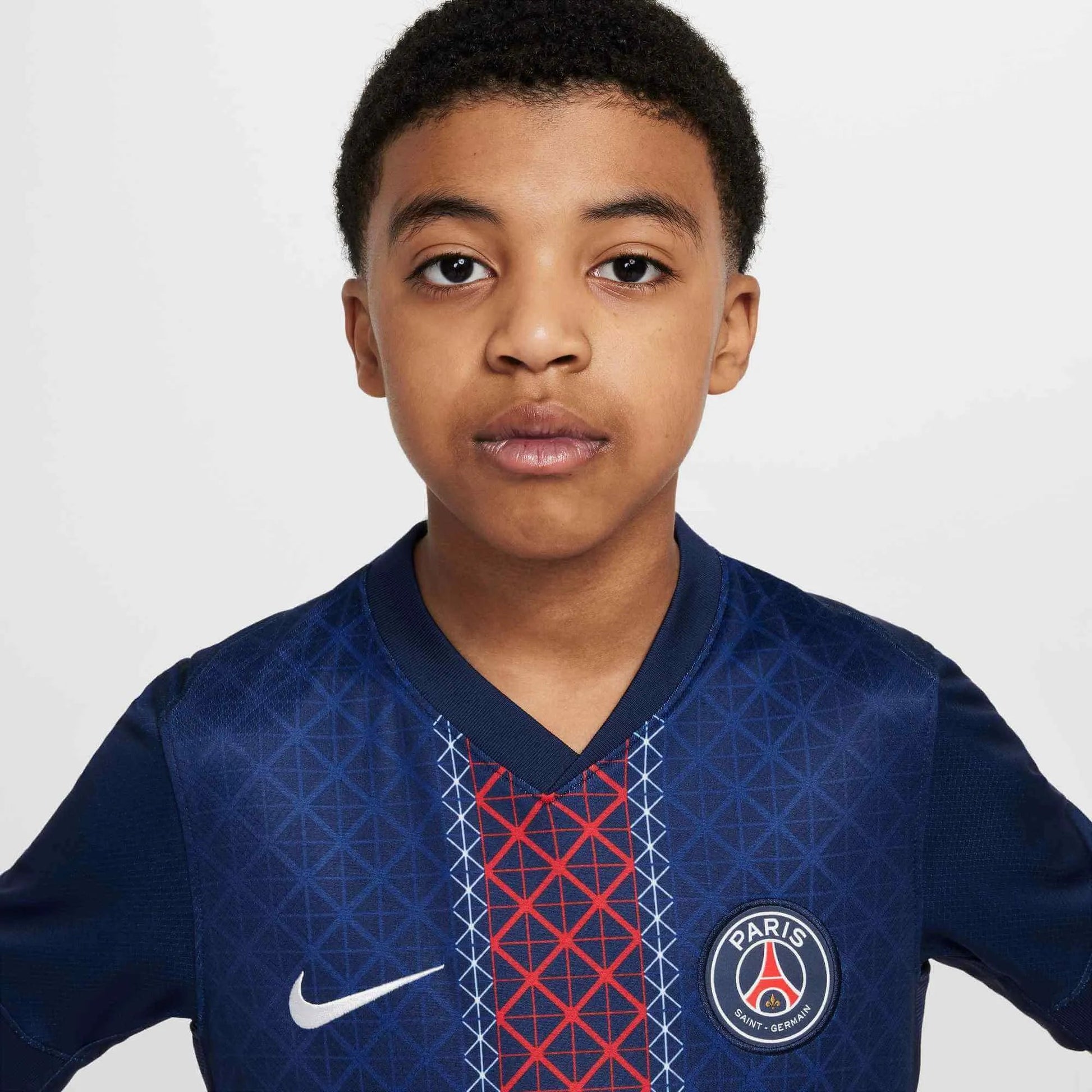 Nike 2025-26 PSG Youth Stadium Home Soccer Jersey (Detail 1)