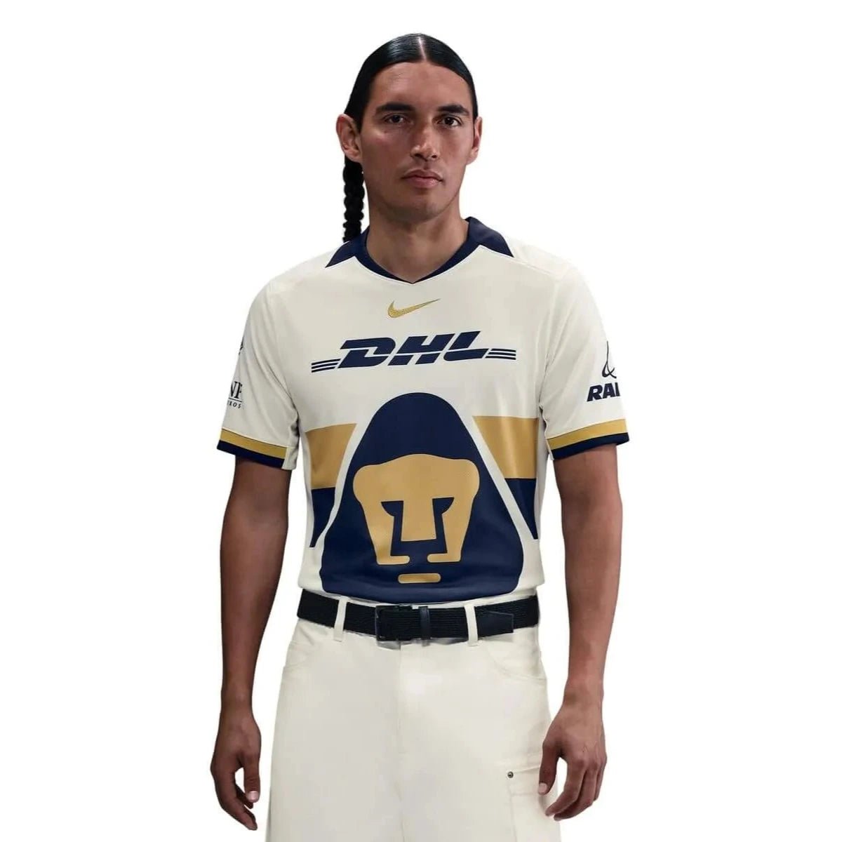 Nike 2025-26 Pumas Men's Stadium Home Soccer Jersey (Model - Front)