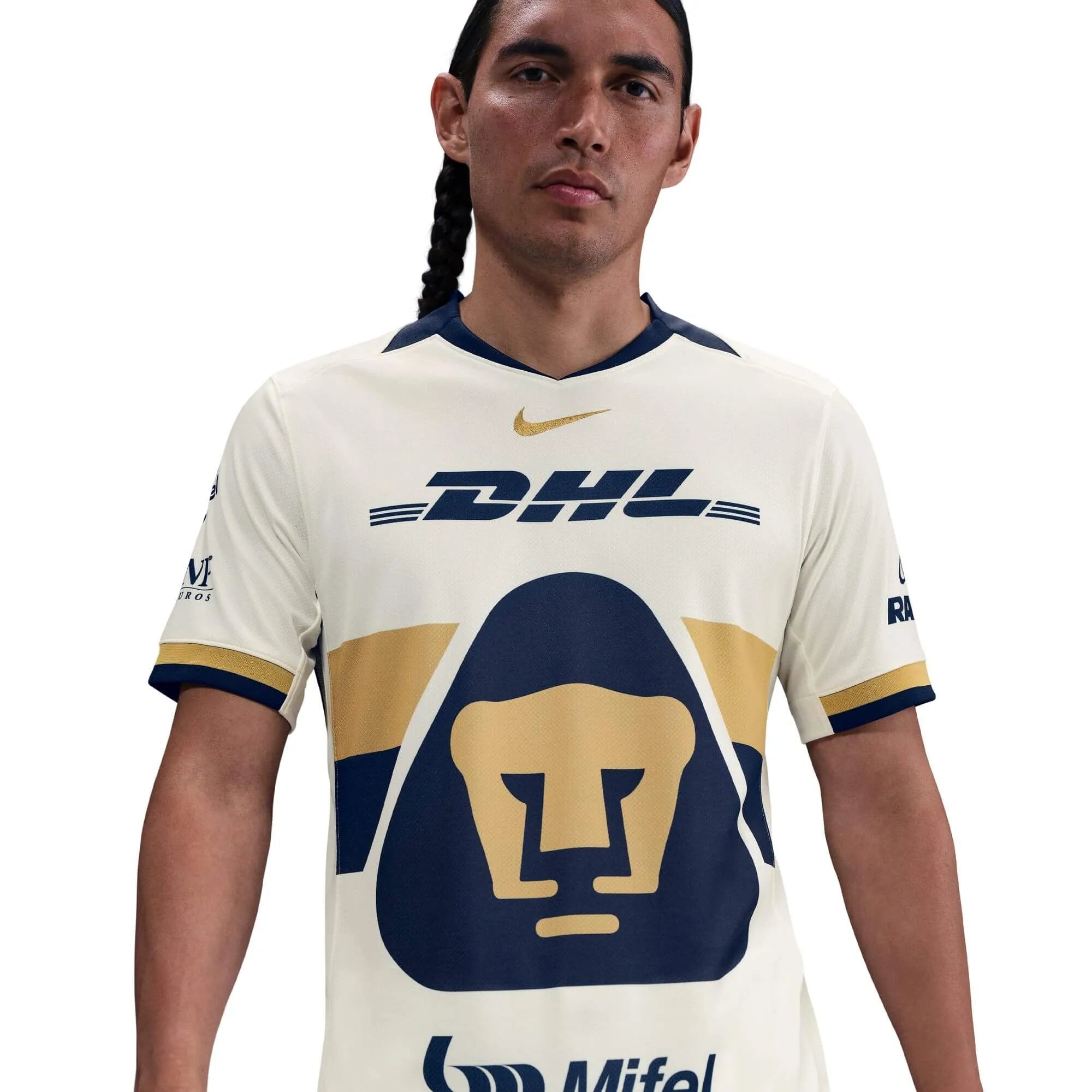 Nike 2025-26 Pumas Men's Stadium Home Soccer Jersey (Detail 1)