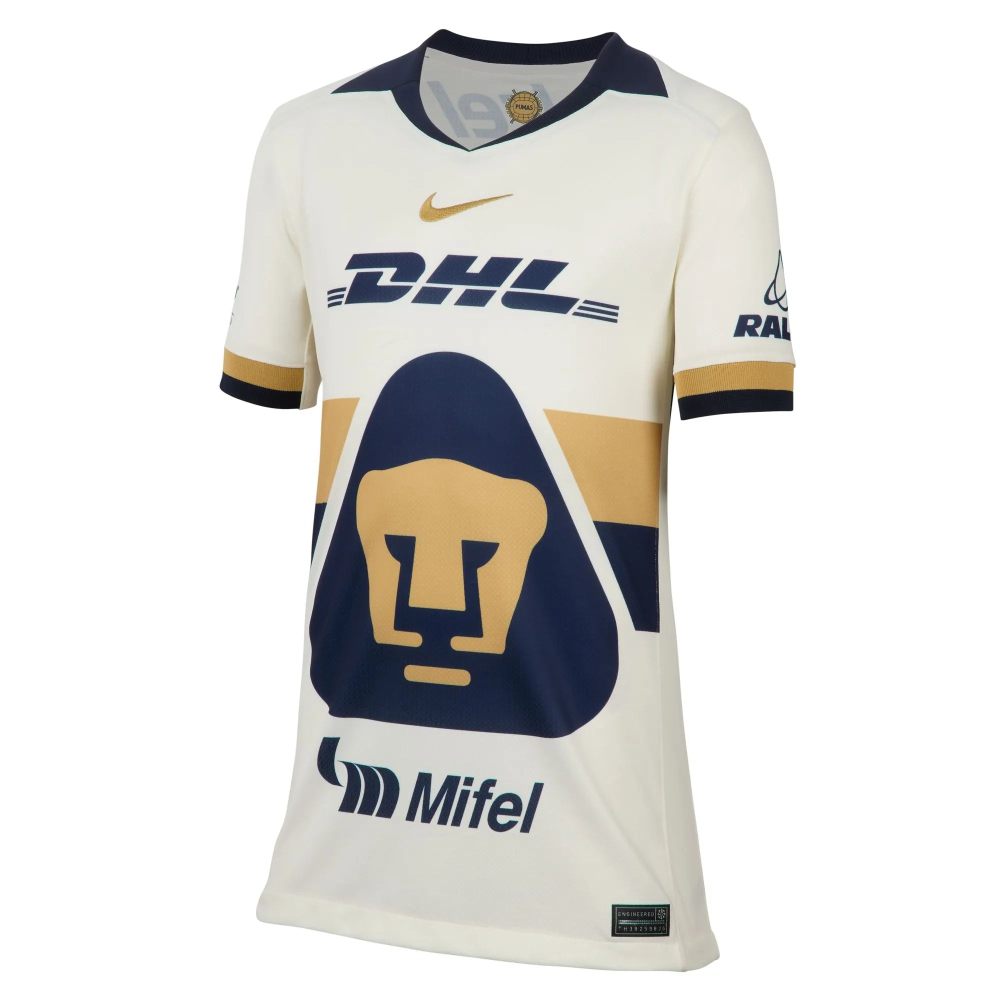 Nike 2025-26 Pumas Youth Stadium Home Soccer Jersey (Front)