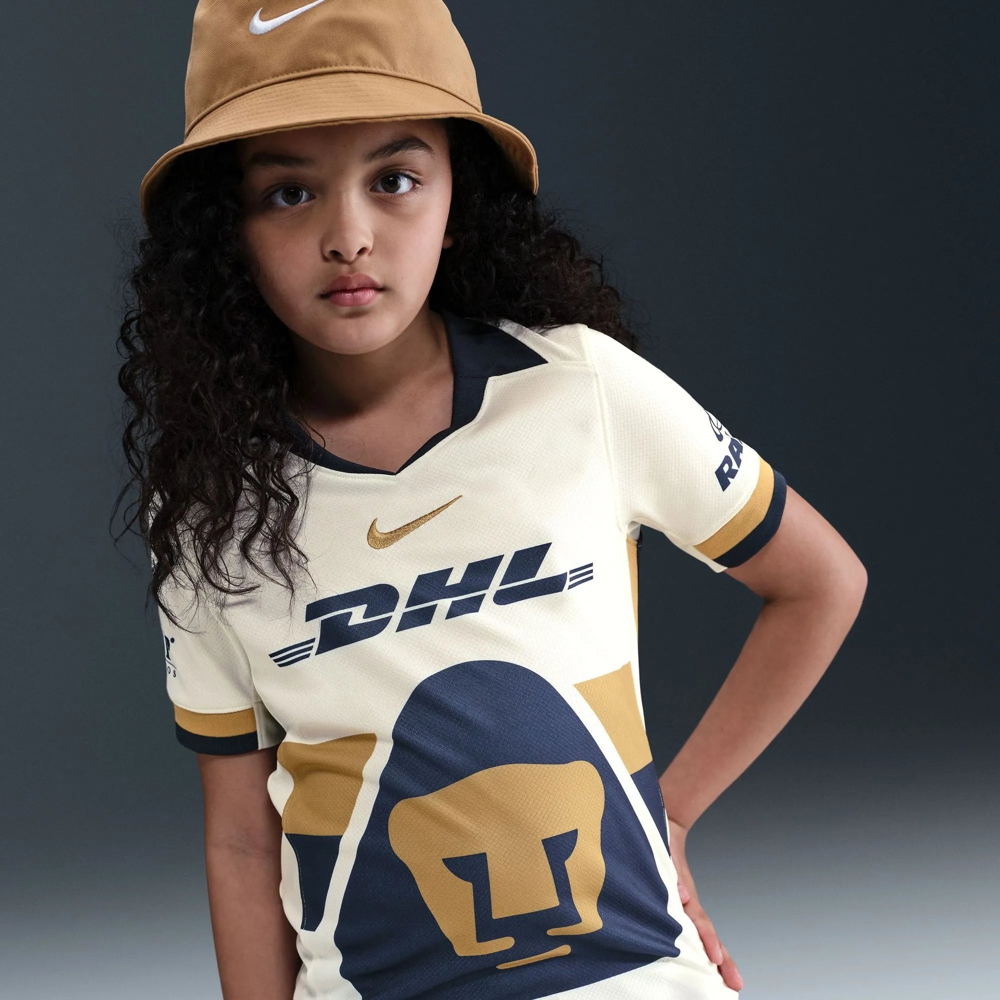 Nike 2025-26 Pumas Youth Stadium Home Soccer Jersey (Detail 1)
