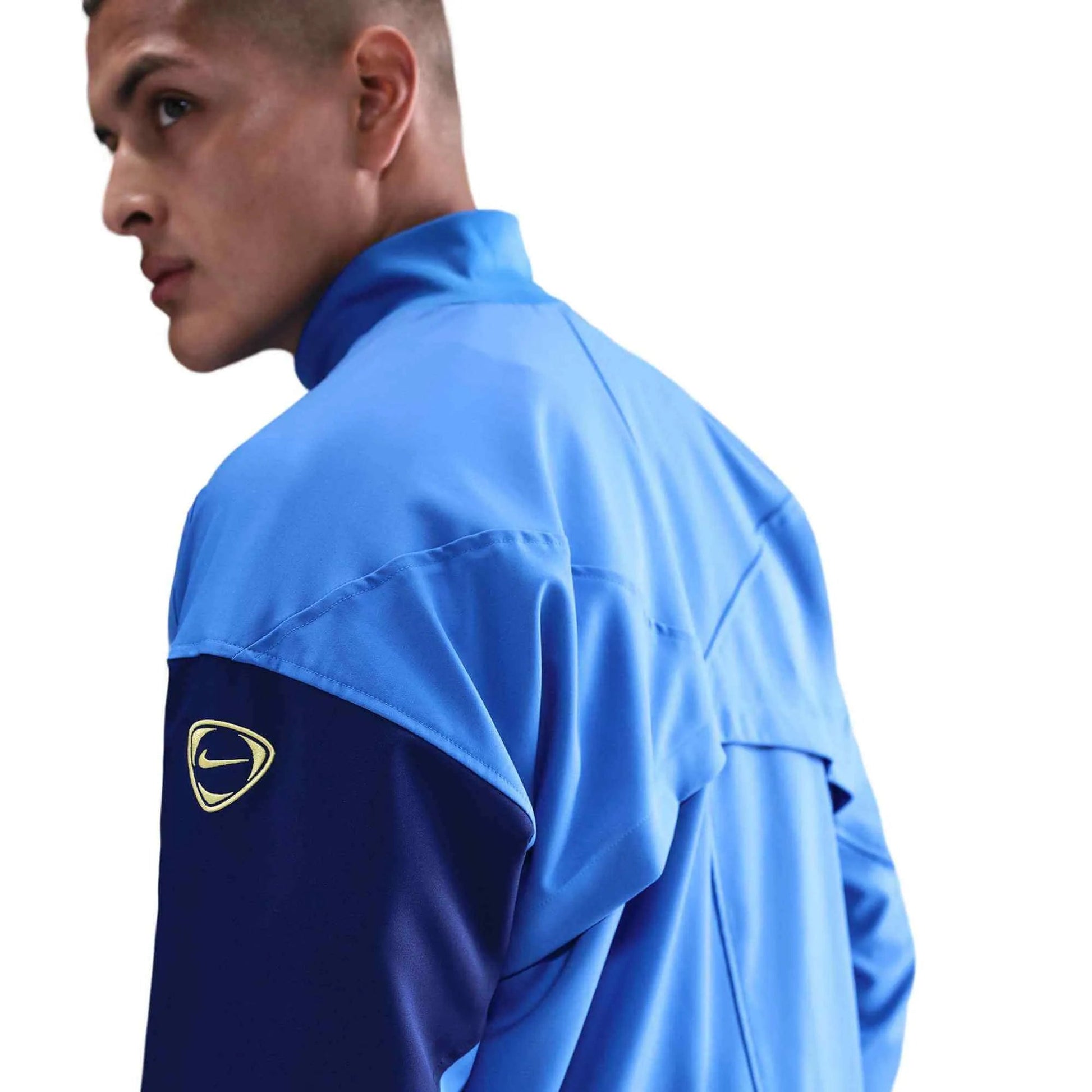 Nike 2025-26 Tottenham Men's DF Strike Anthem Jacket Pacific Blue/Blue Void/Dynamic Yellow (Detail 3)