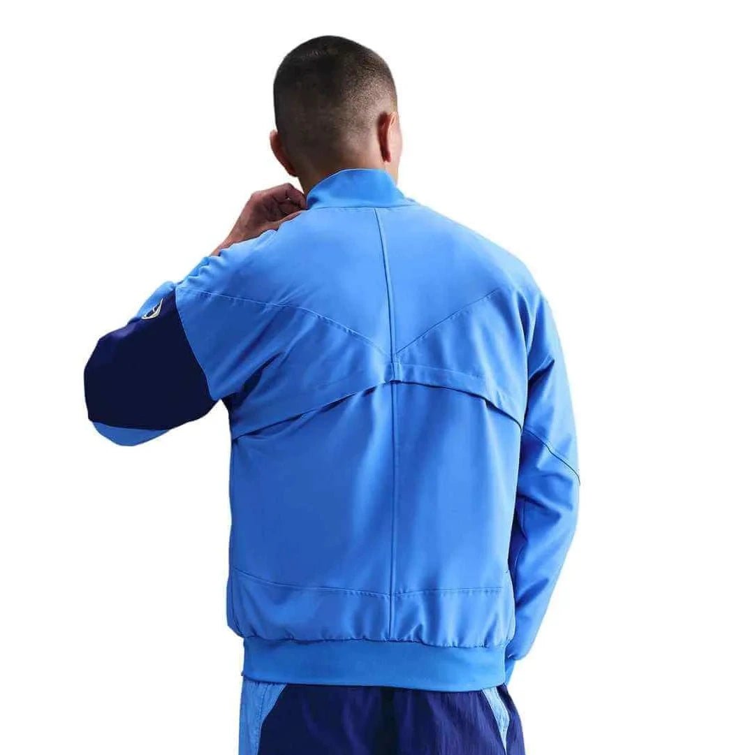 Nike 2025-26 Tottenham Men's DF Strike Anthem Jacket Pacific Blue/Blue Void/Dynamic Yellow (Model - Back)