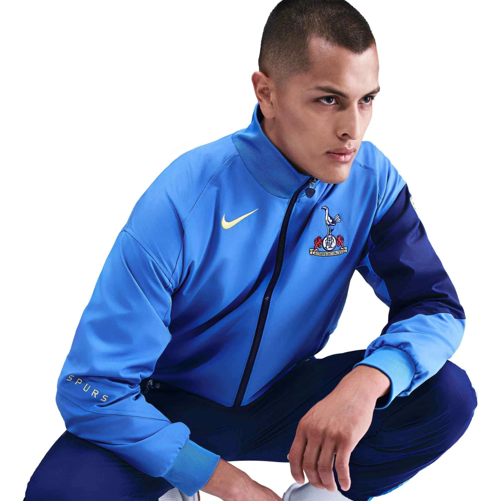 Nike 2025-26 Tottenham Men's DF Strike Anthem Jacket Pacific Blue/Blue Void/Dynamic Yellow (Detail 2)