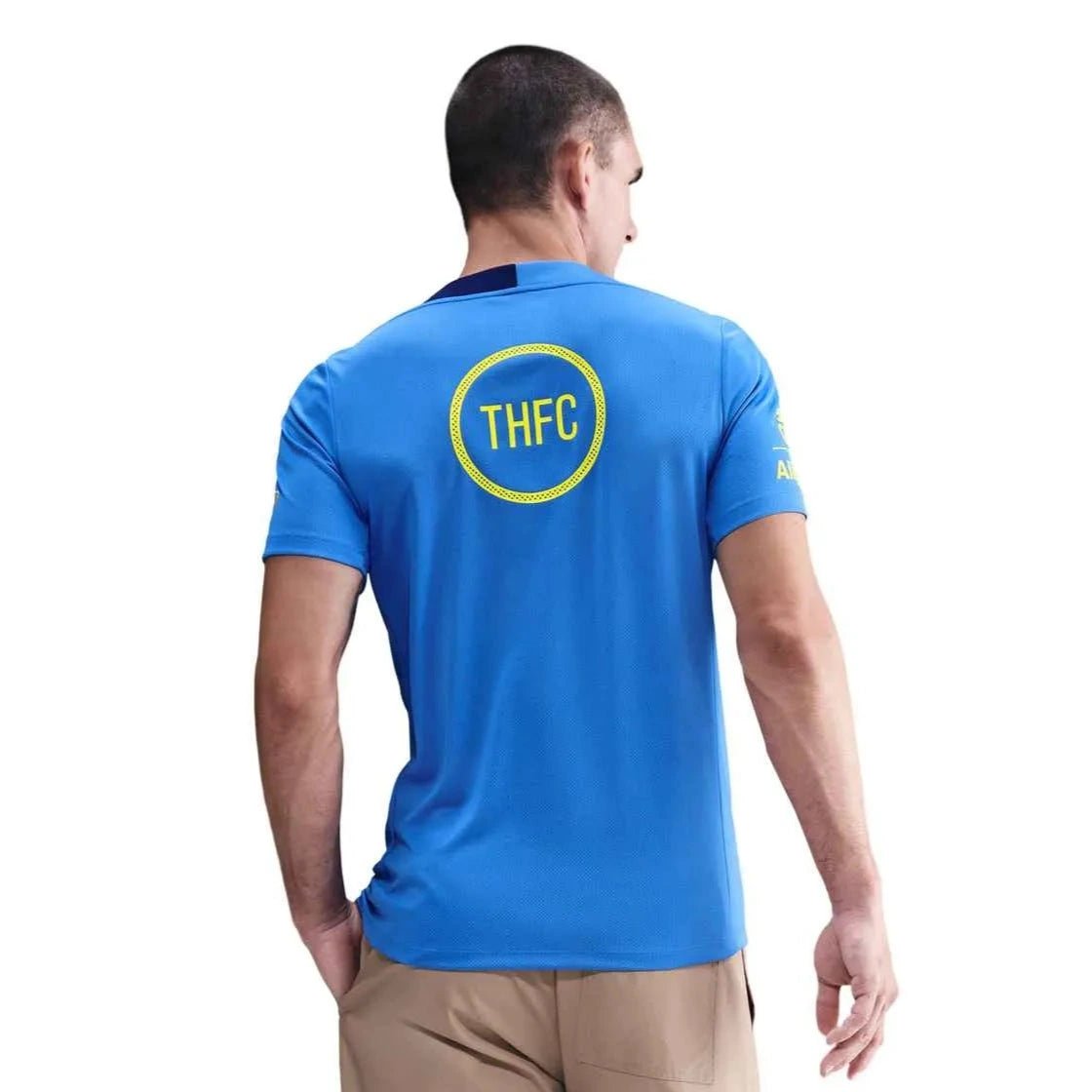 Nike 2025-26 Tottenham Men's DF Strike Top Pacific Blue/Blue Void/Dynamic Yellow (Model - Back)