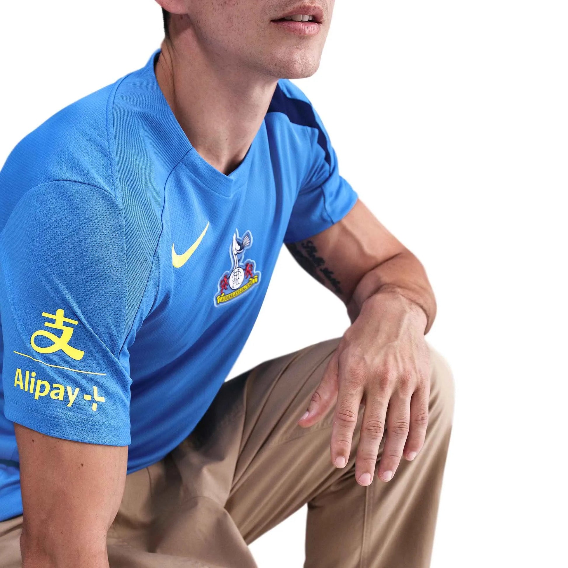 Nike 2025-26 Tottenham Men's DF Strike Top Pacific Blue/Blue Void/Dynamic Yellow (Side)