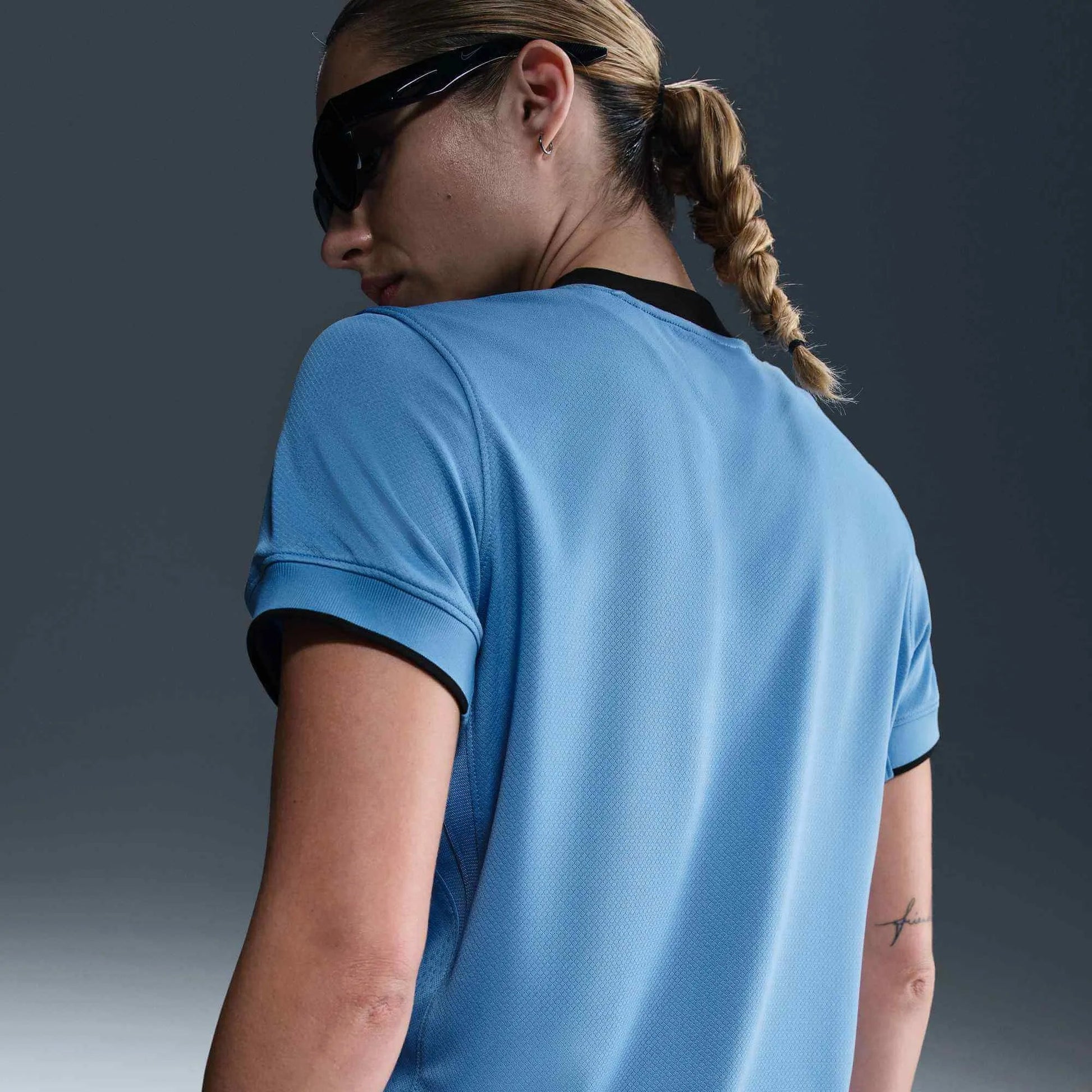 Nike 2025 Netherlands Women's Stadium Away Soccer Jersey (Model - Back)