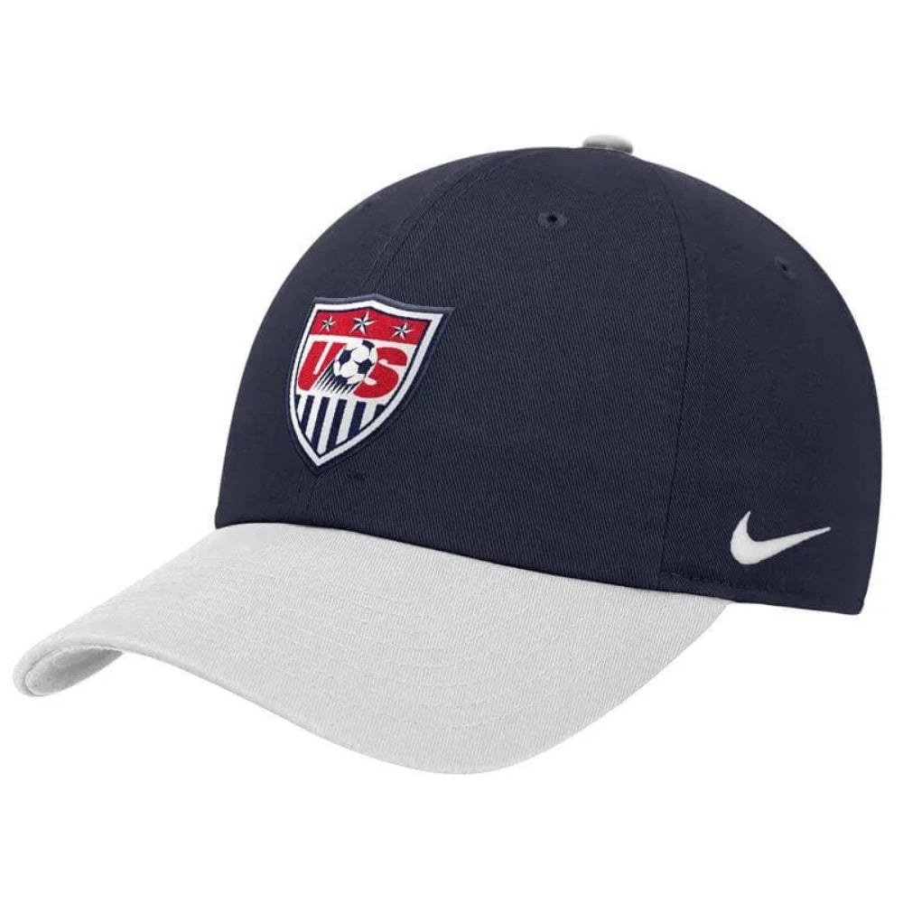 Nike 2025 USA Colorblock Club Cap Navy/Silver (Lateral - Front)