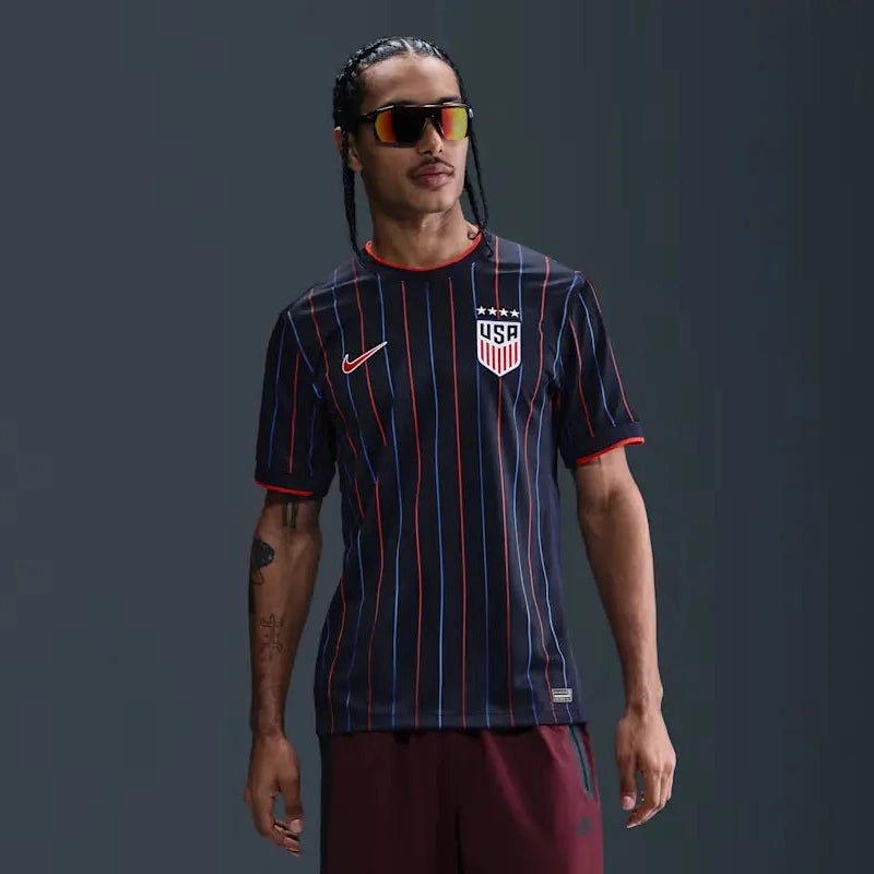 Nike 2025 USA Women's (Men's Cut) Stadium Away Soccer Jersey (Model - Front)