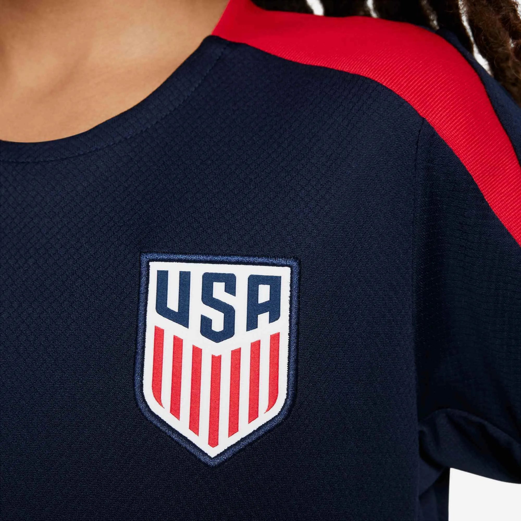 Nike 2025 USA Youth Dri-Fit Short-Sleeve Knit Top (Detail 2)