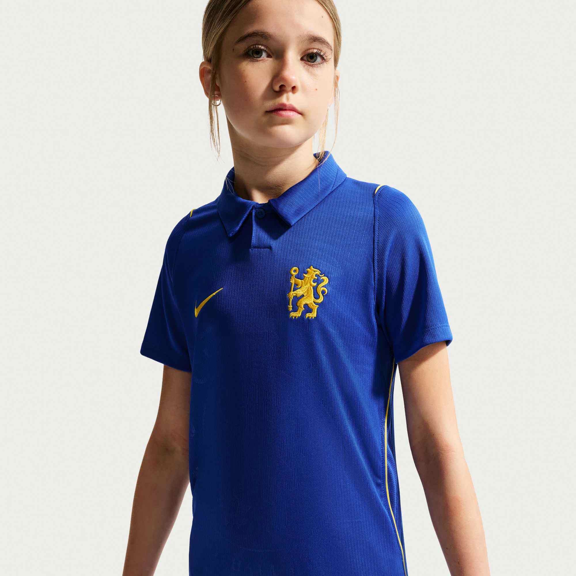 Nike 2026-27 Chelsea Youth Stadium Home Soccer Jersey (Model - Front)