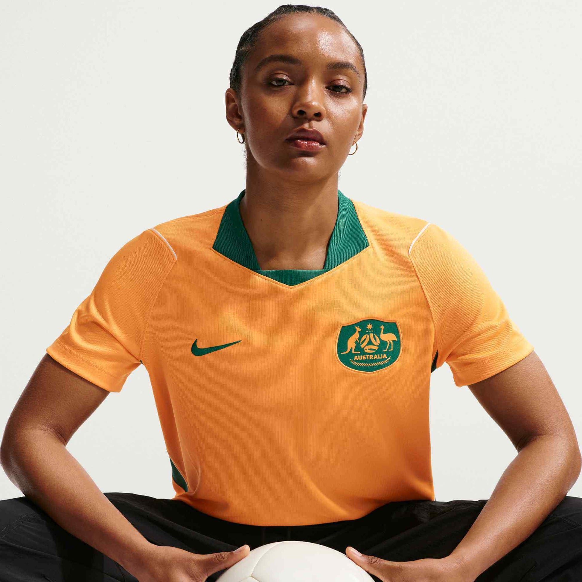 Nike 2026 Australia Women's Stadium Home Soccer Jersey (Detail 2)