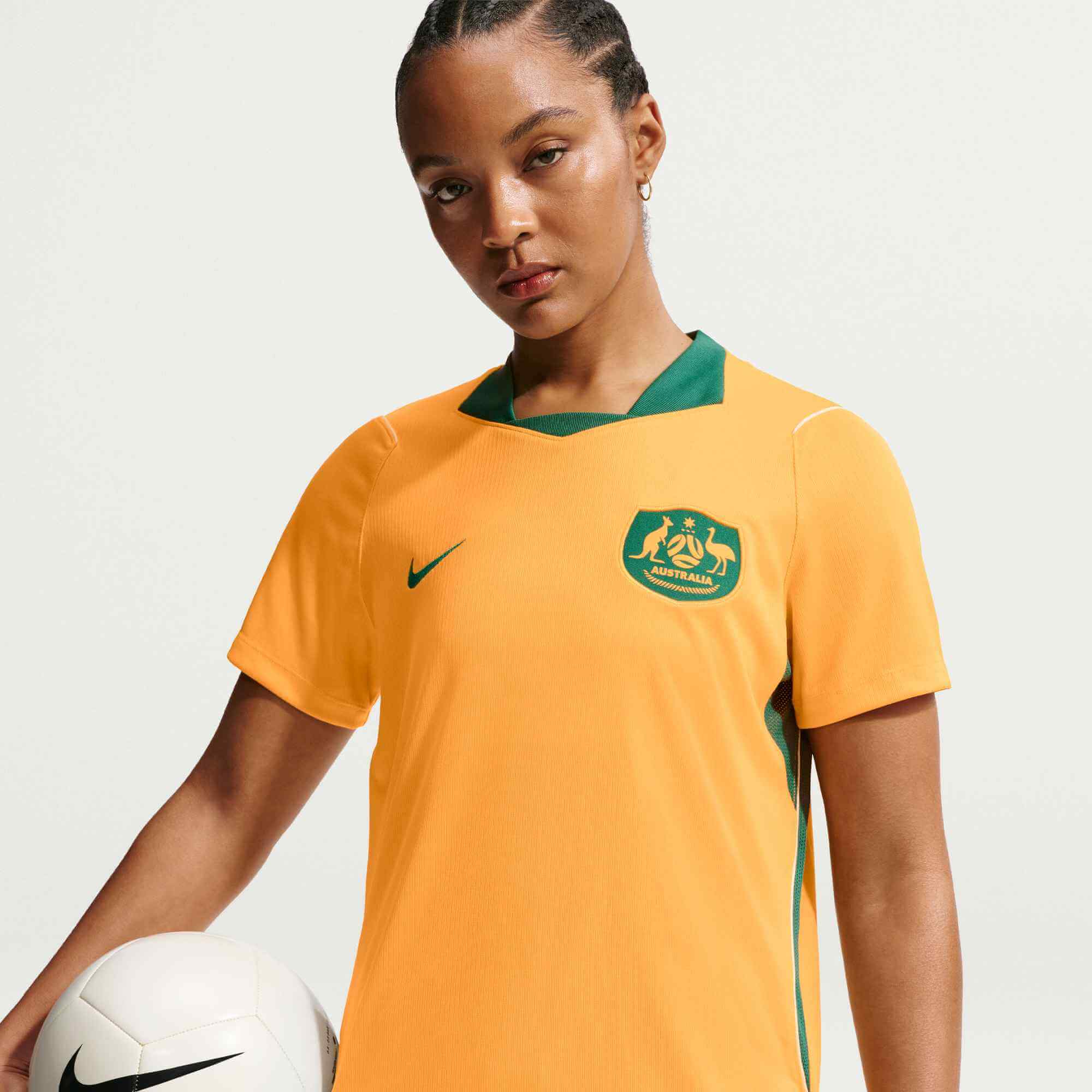 Nike 2026 Australia Women's Stadium Home Soccer Jersey (Detail 1)