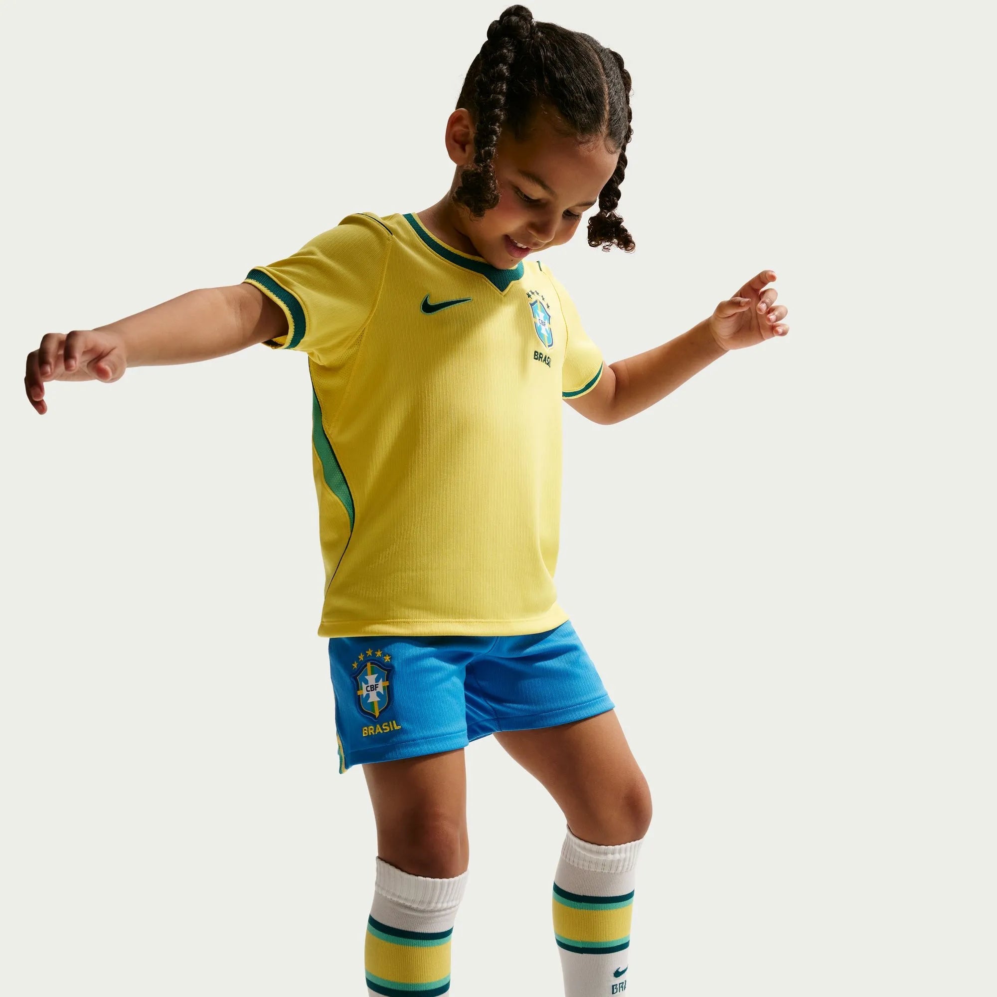 Nike 2026-27 Brazil Little Kids' Stadium Home Kit