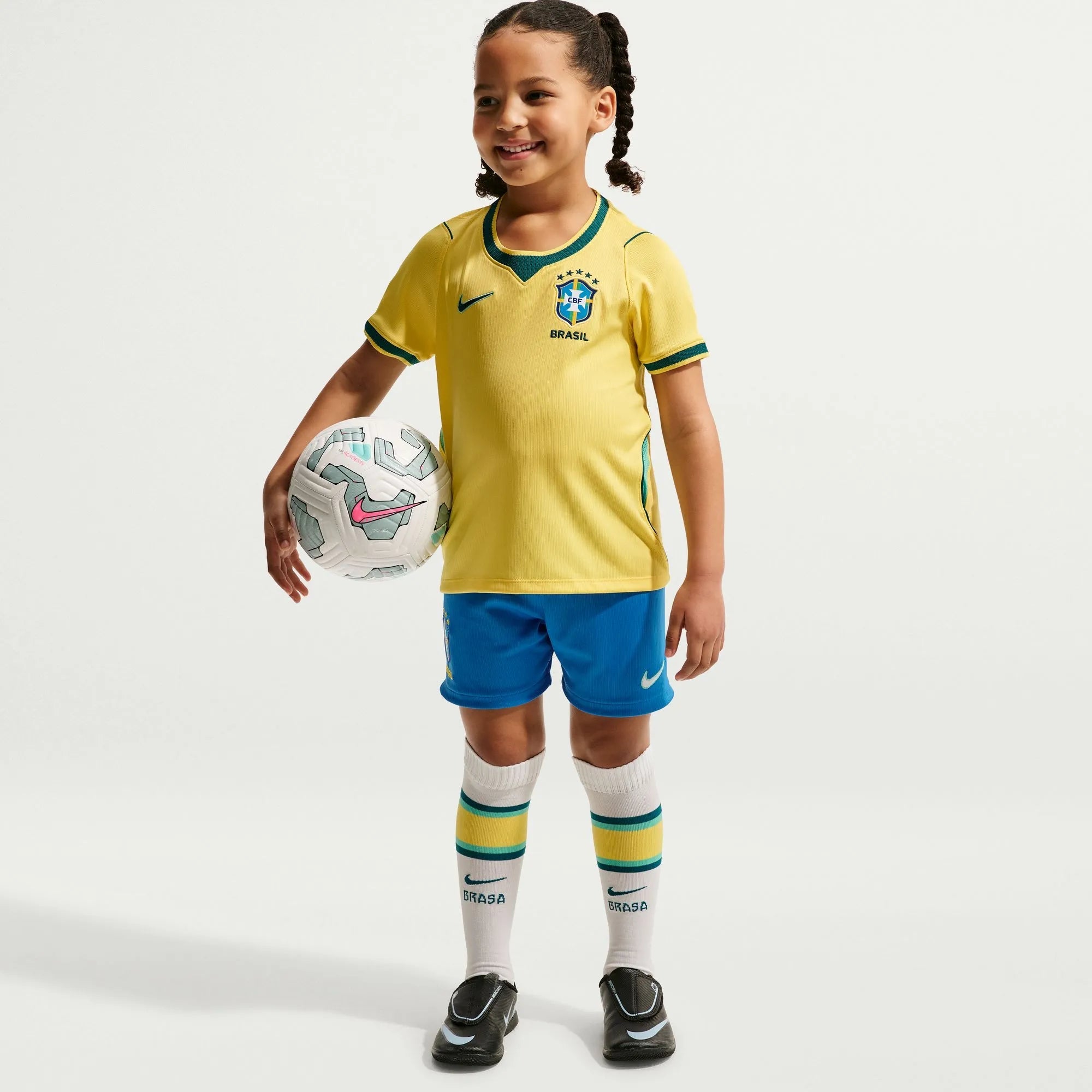 Nike 2026-27 Brazil Little Kids' Stadium Home Kit