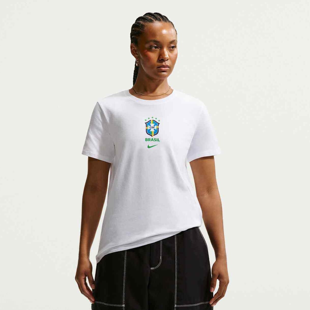 Nike 2026 Brazil Women's Crest Tee (Model - Front)