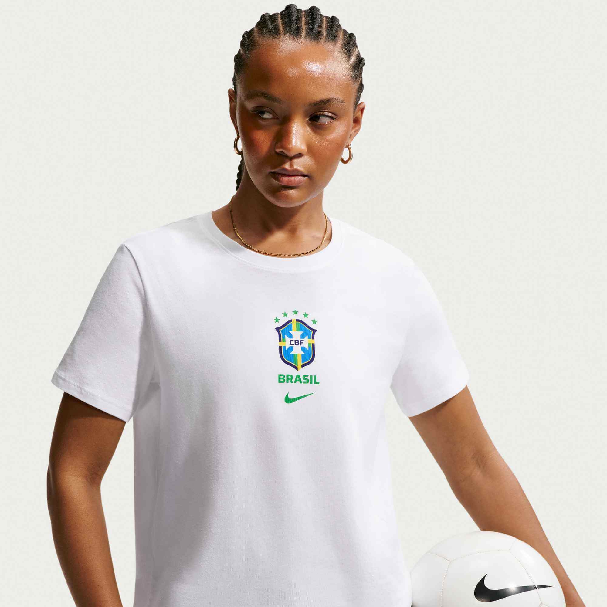 Nike 2026 Brazil Women's Crest Tee (Front)