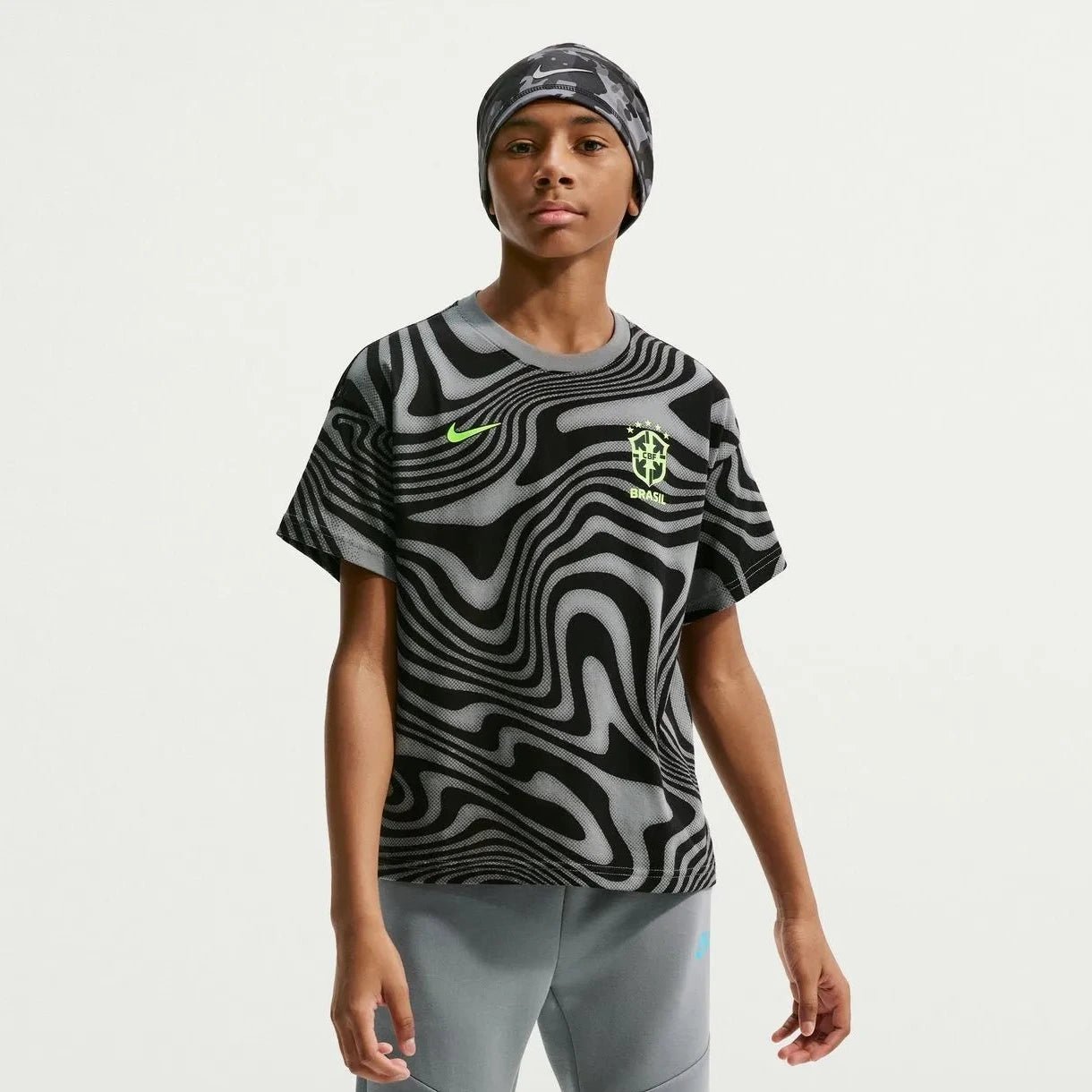 Nike 2026-27 Brazil Youth All Over Print Tee