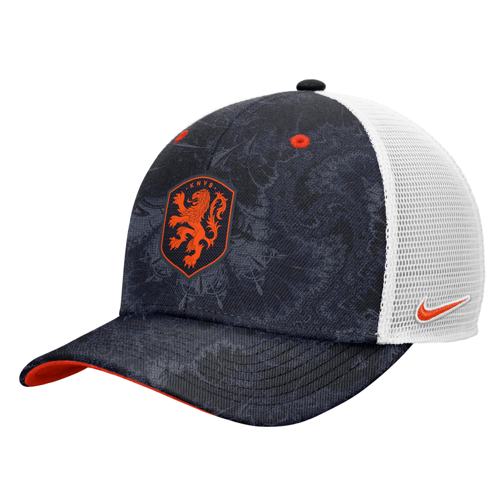 Nike 2026 Netherlands Rise Trucker Hat (Lateral - Front)