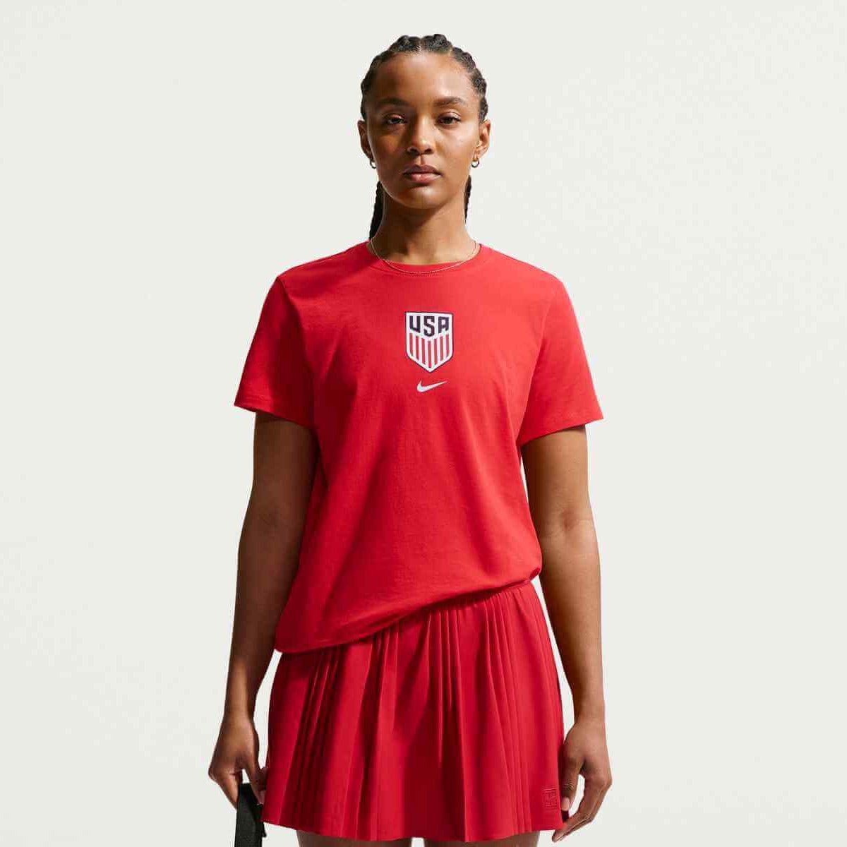 Nike 2026-27 USMNT Women's Crest Tee (Model - Front)