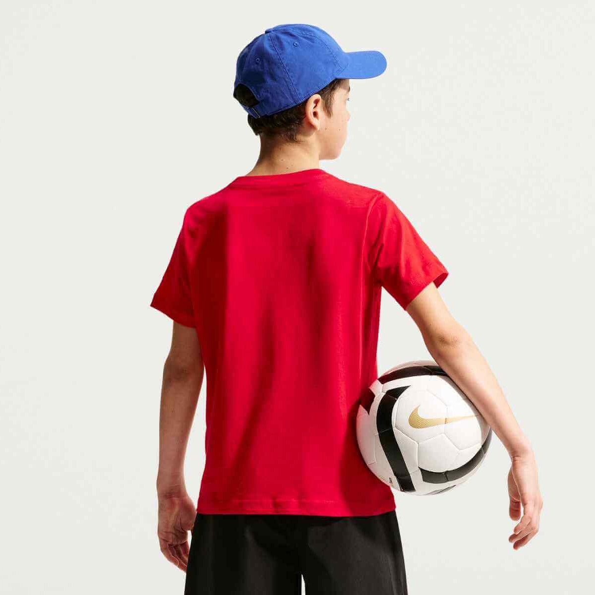 Nike 2026-27 USMNT Youth Crest Tee University Red (Model - Back)