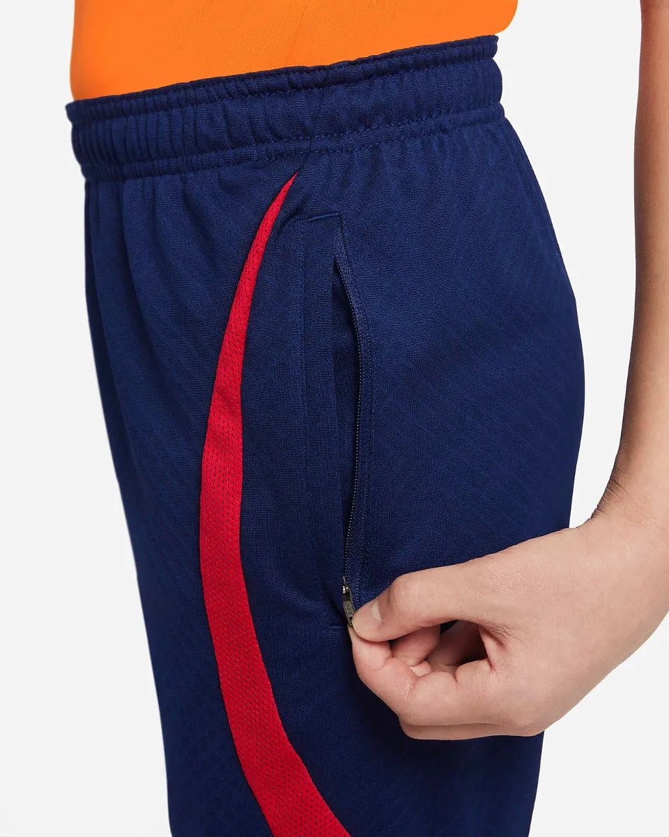 Nike 21-22 FC Barcelona Youth Strike Shorts - Blue Void-University Red