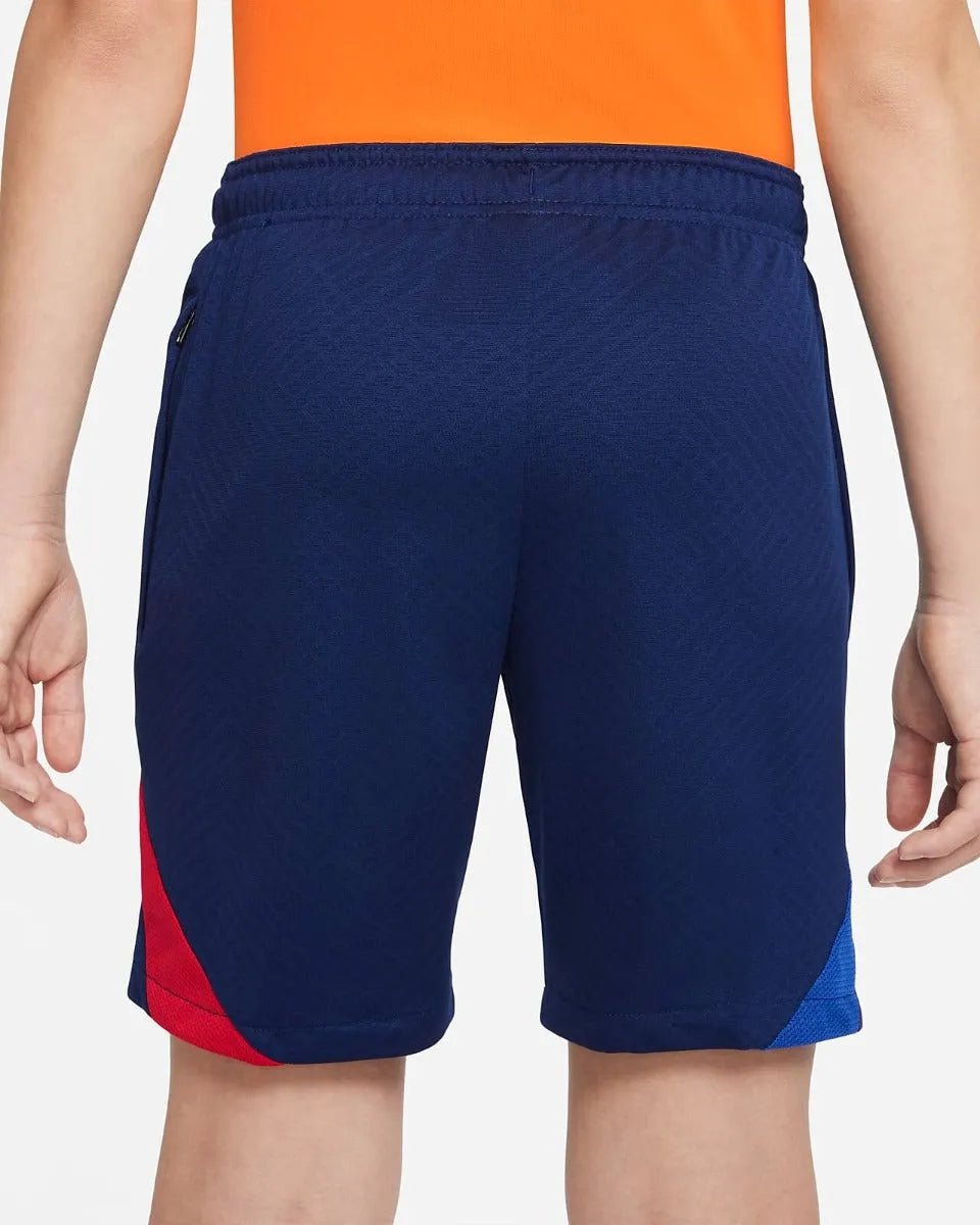 Nike 21-22 FC Barcelona Youth Strike Shorts - Blue Void-University Red
