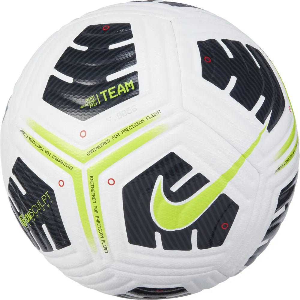 Nike Academy Pro Ball- White-Black-Volt