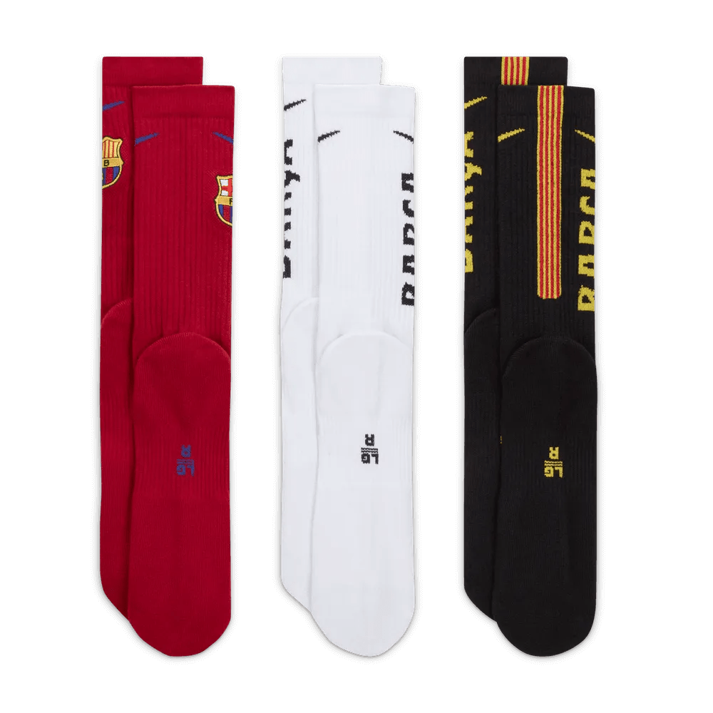 Nike Barcelona Everyday Socks 3 Pairs