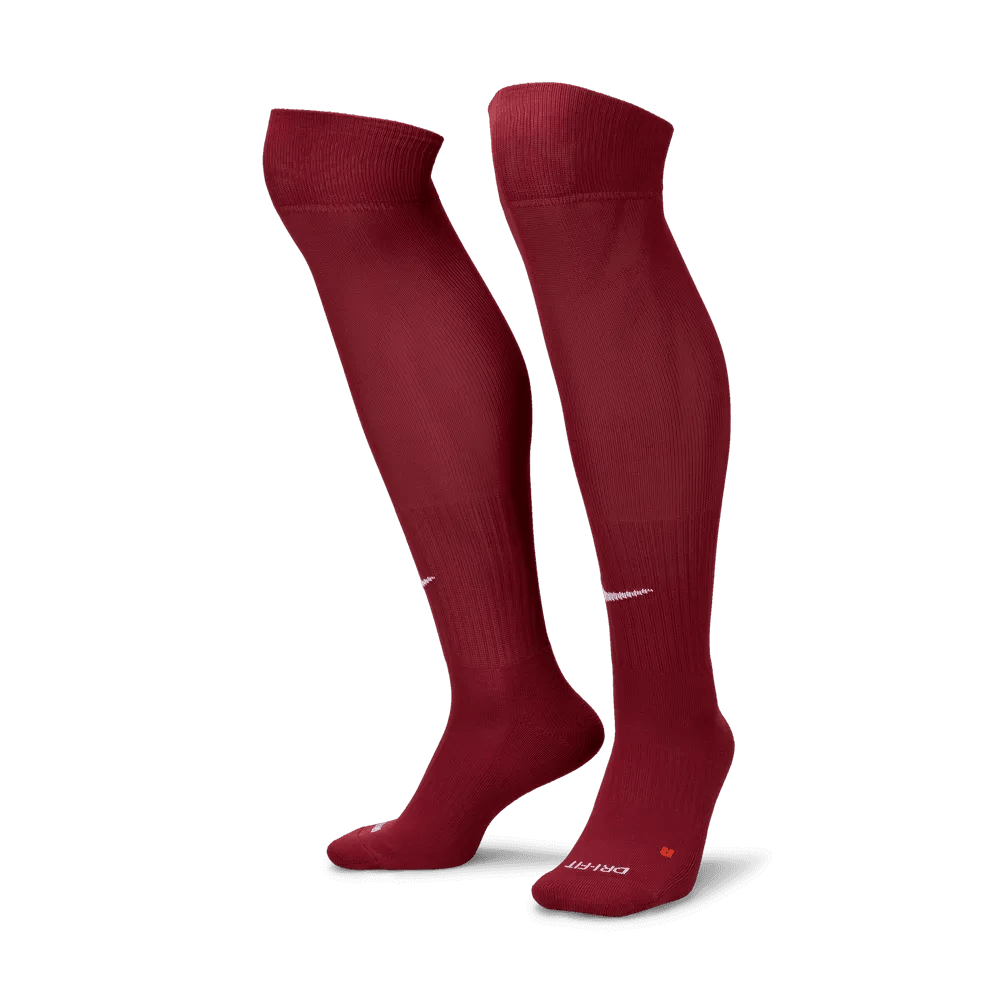 Nike Classic Knee-High Socks Maroon (Pair - Lateral)