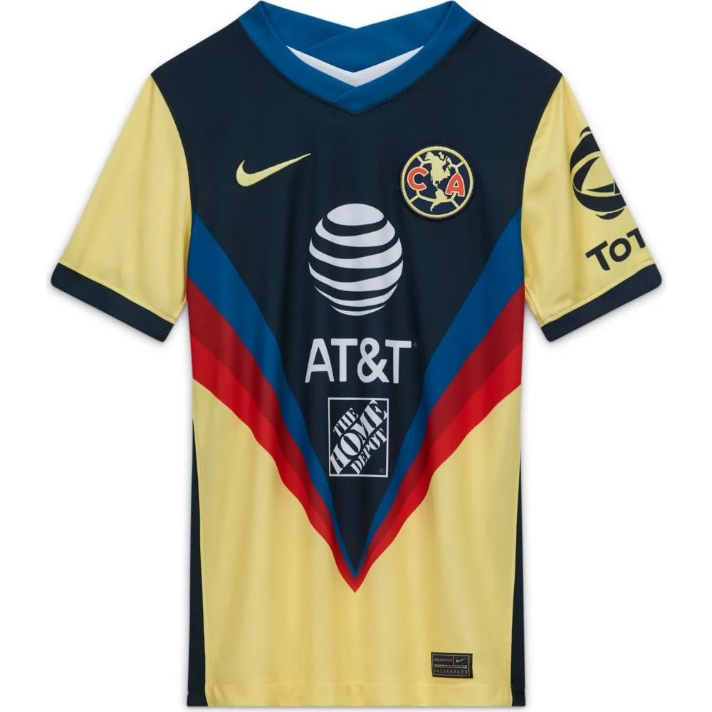 Nike Club America Youth Home Jersey 2020-21 (Yellow & Navy)