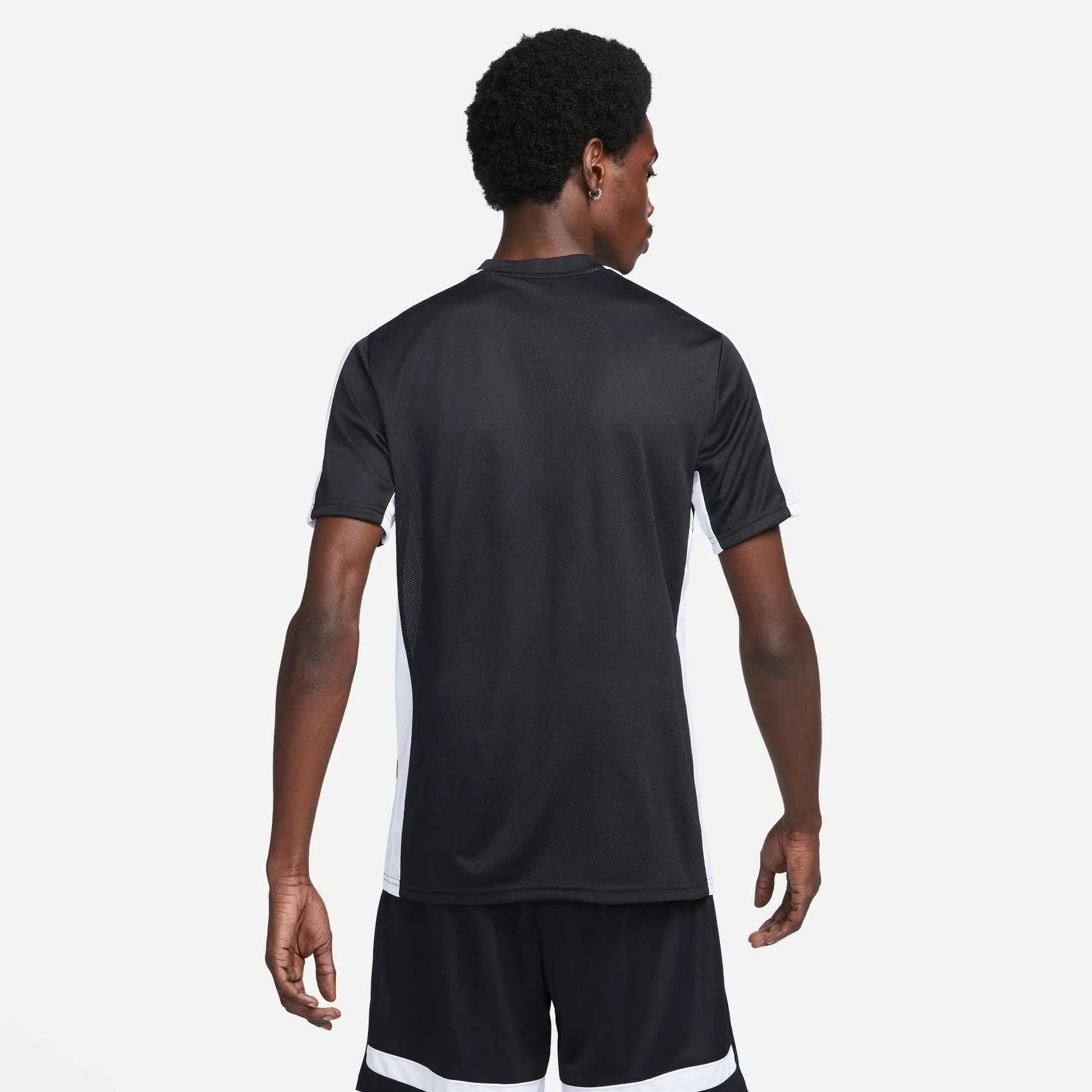 Nike Dri-Fit Academy Short-Sleeve Top Black-White (Model - Back)