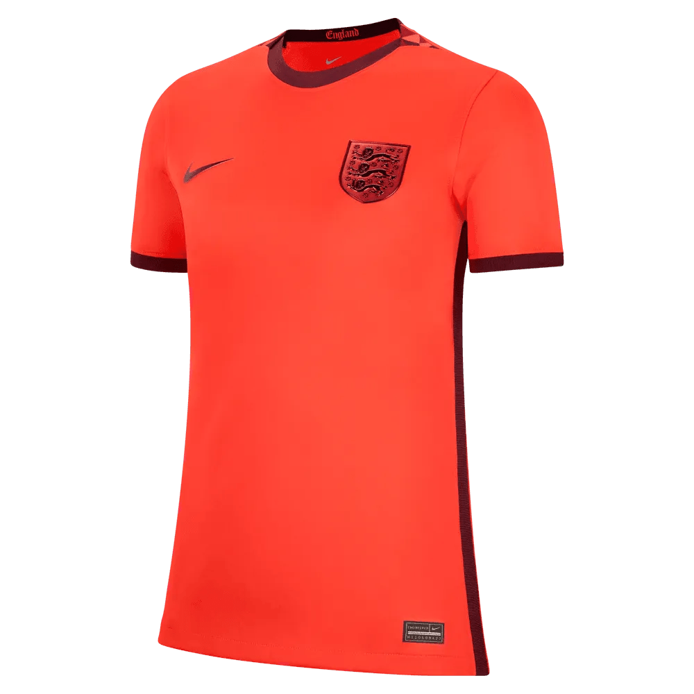 Nike England Women's EC22 Away Jersey - Crimson-Maroon