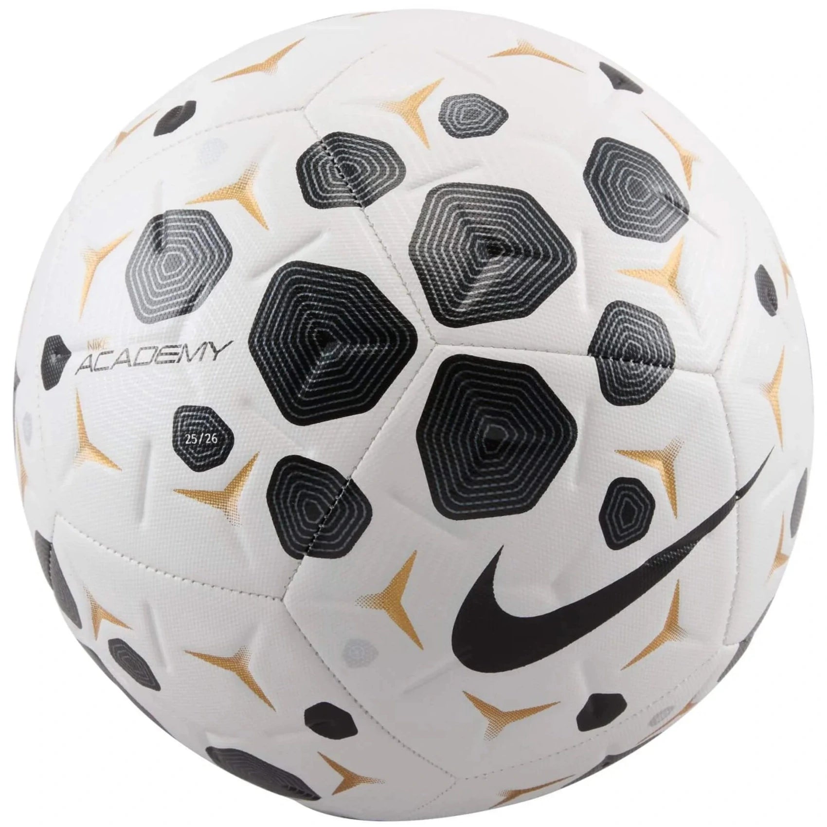 Nike FA25 Academy Soccer Ball White/Black/Black (Front)