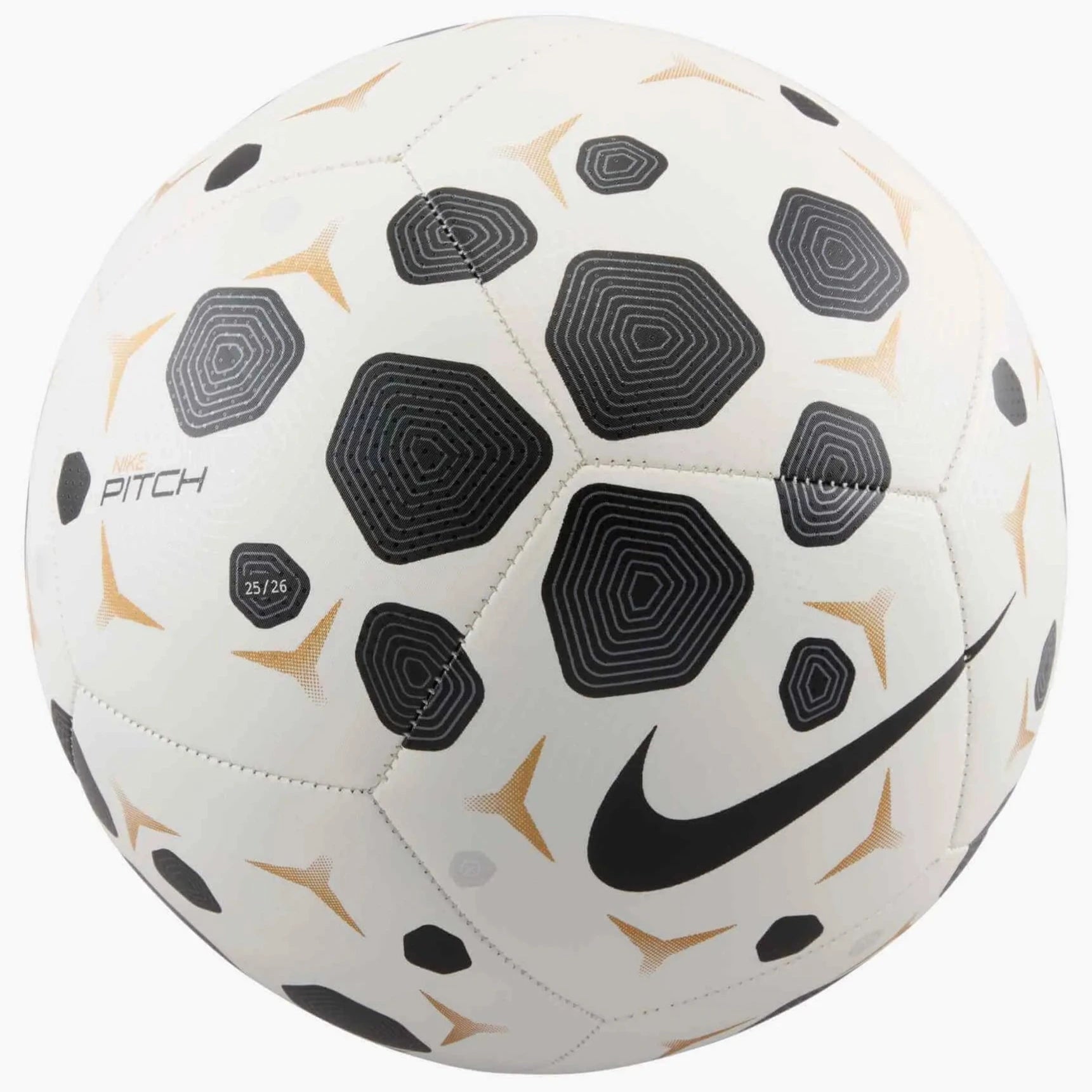 Nike FA25 Pitch Soccer Ball White-Black-Black (Front)
