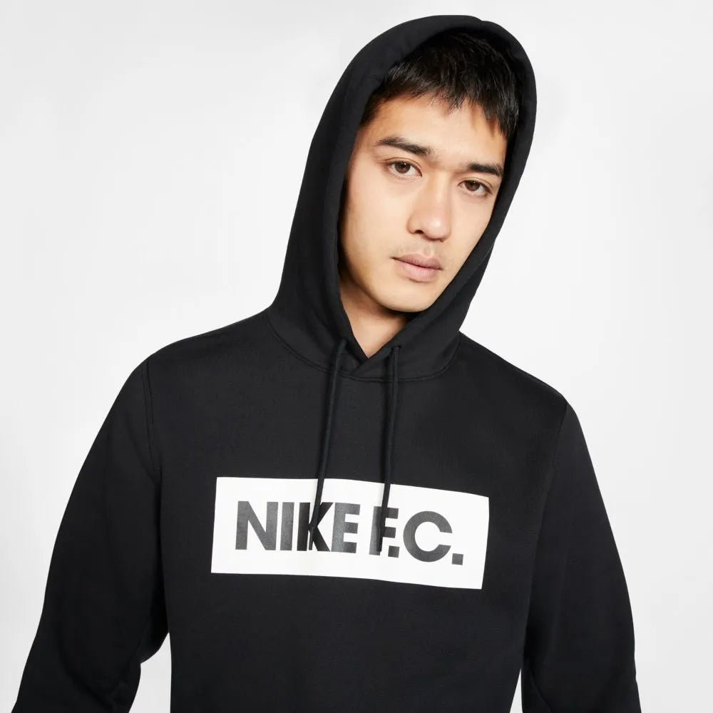 Nike FC Essential Fleece Hoodie - Black-White