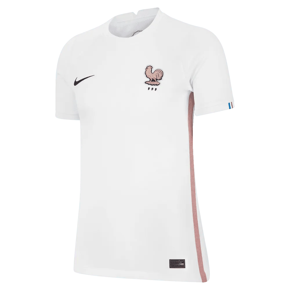 Nike France Women's EC22 Away Jersey - White-Pink Glaze (Front)