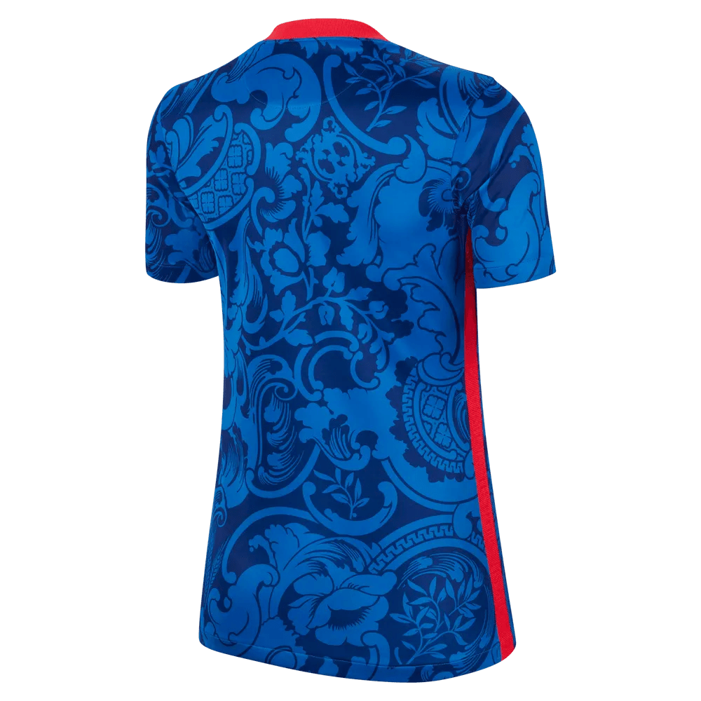 Nike France Women's EC22 Home Jersey - Hyper Cobalt-Siren Red (Back)
