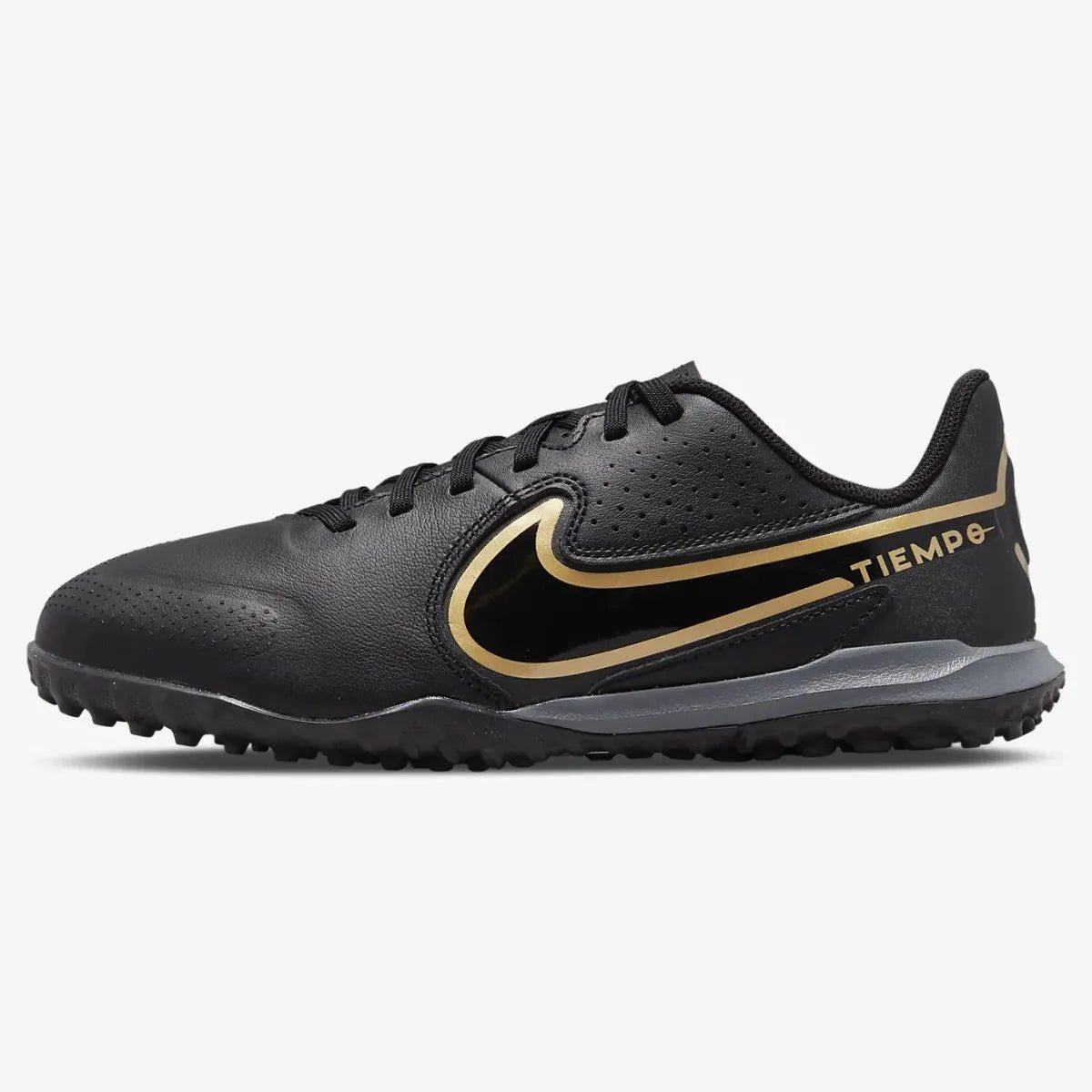 Nike Junior Legend 9 Academy Turf - Black-Dark Grey-Gold