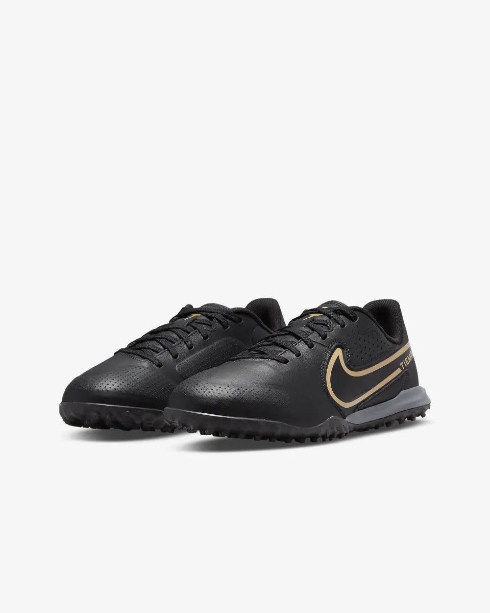 Nike Junior Legend 9 Academy Turf - Black-Dark Grey-Gold