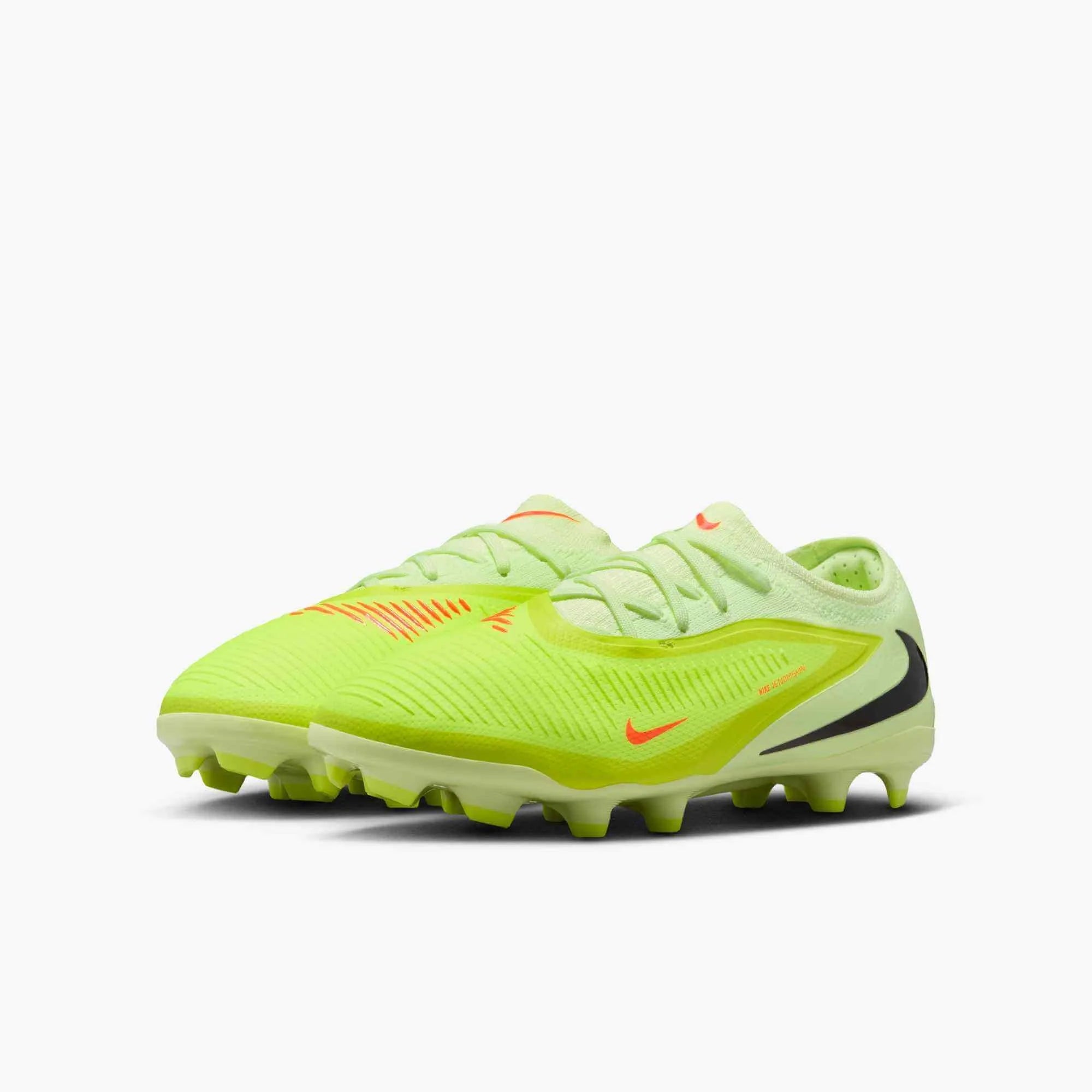 Nike JR Phantom 6 Low Pro Firm/Multi Ground Soccer Cleats - Max Voltage Pack (HO25) (Pair - Lateral)