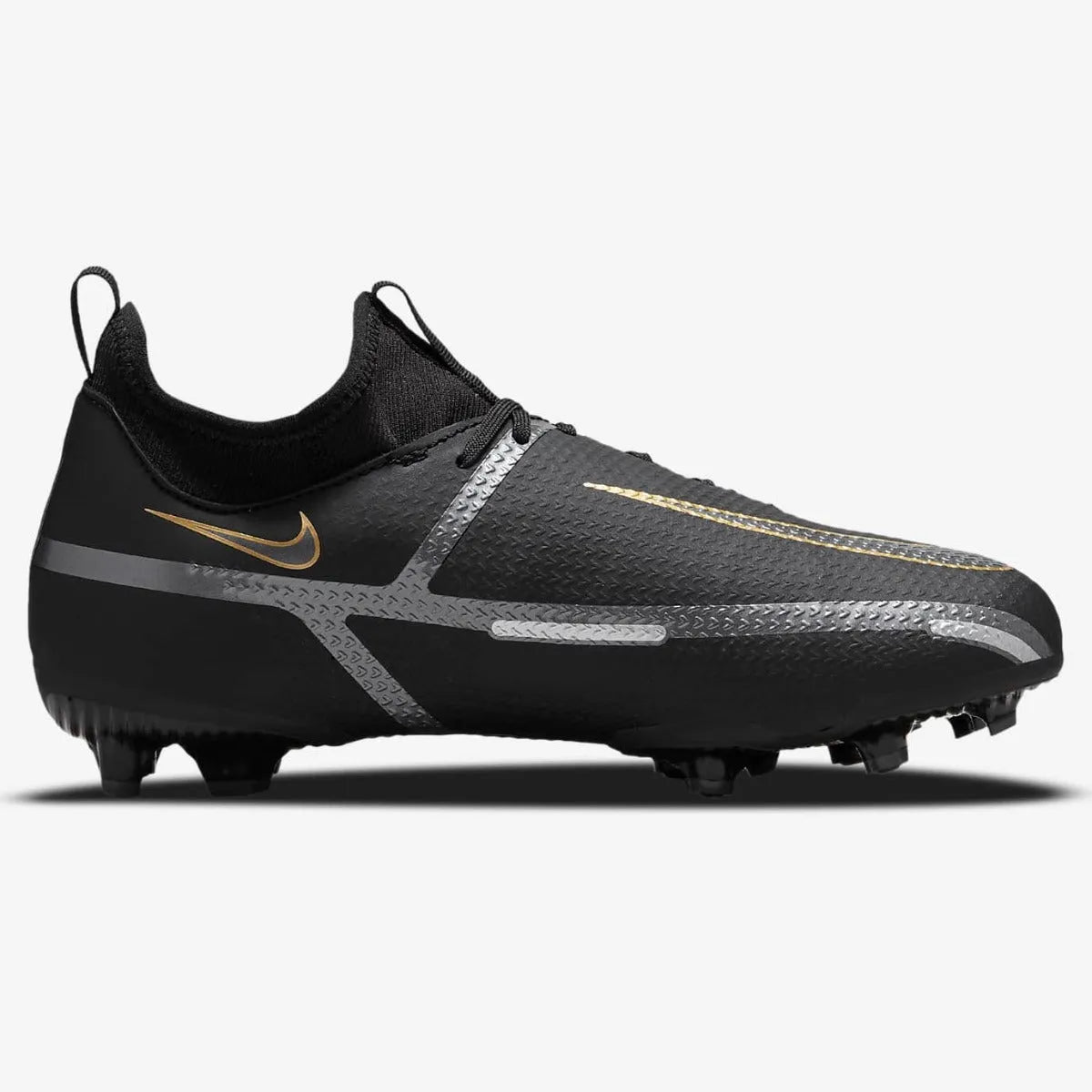 Nike Junior Phantom GT2 Academy DF FG-MG - Black-Dark Grey-Gold