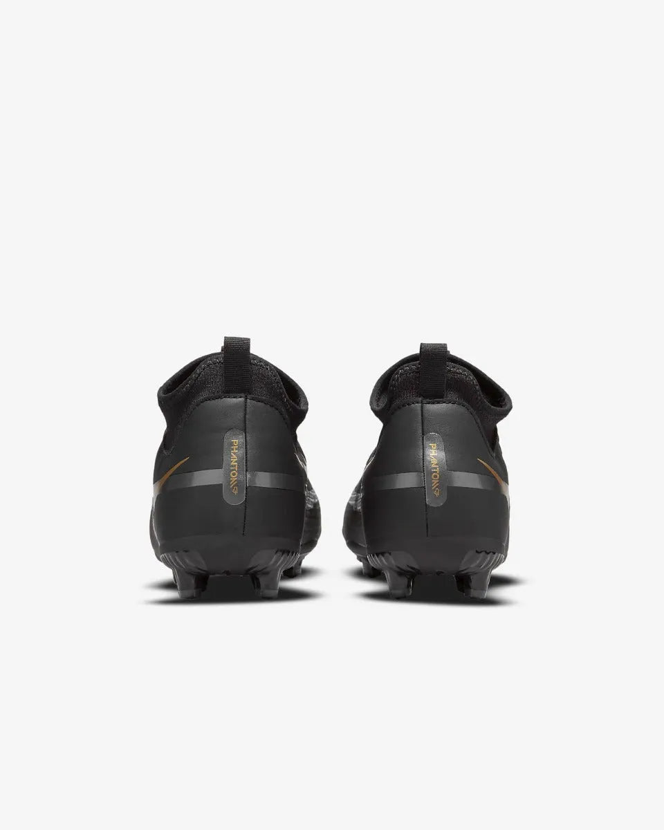 Nike Junior Phantom GT2 Academy DF FG-MG - Black-Dark Grey-Gold