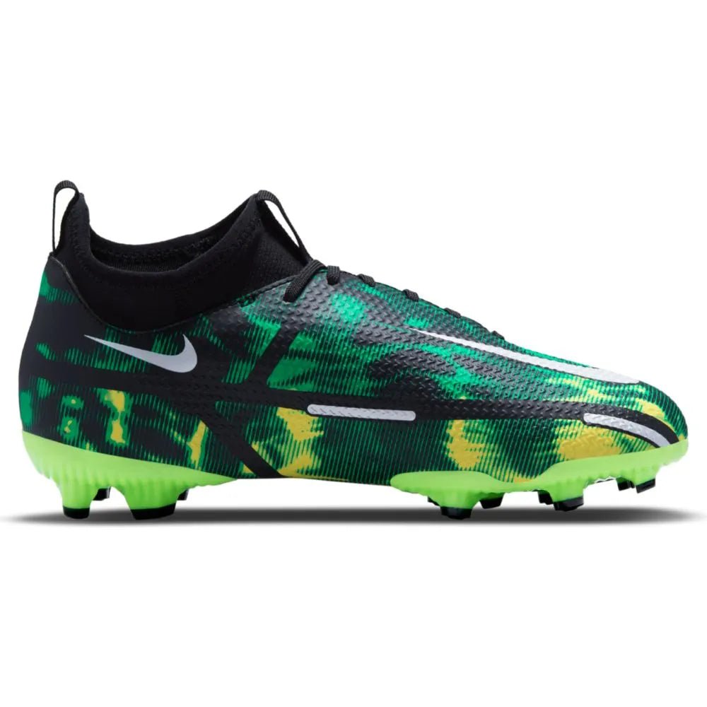 Nike Junior Phantom Gt2 Academy DF SW FG-MG - Black-Green Strike