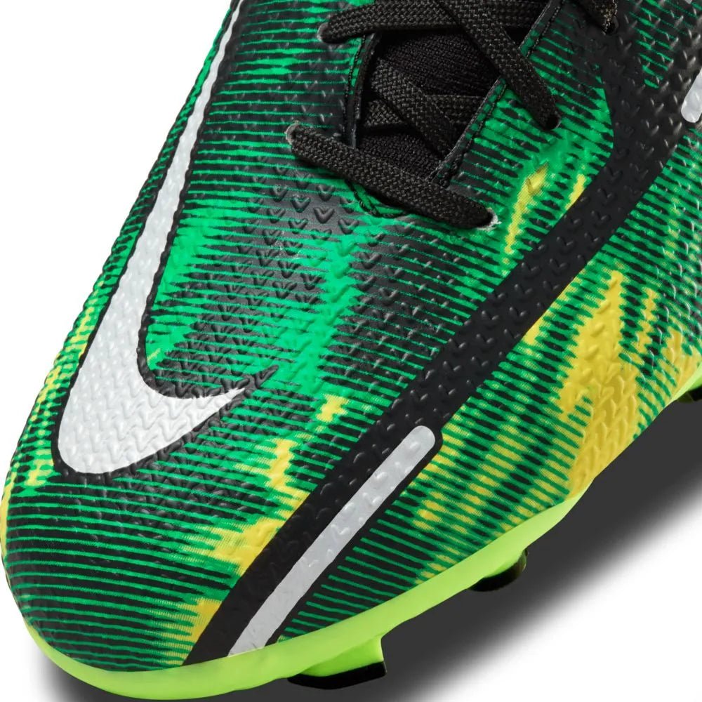 Nike Junior Phantom Gt2 Academy DF SW FG-MG - Black-Green Strike