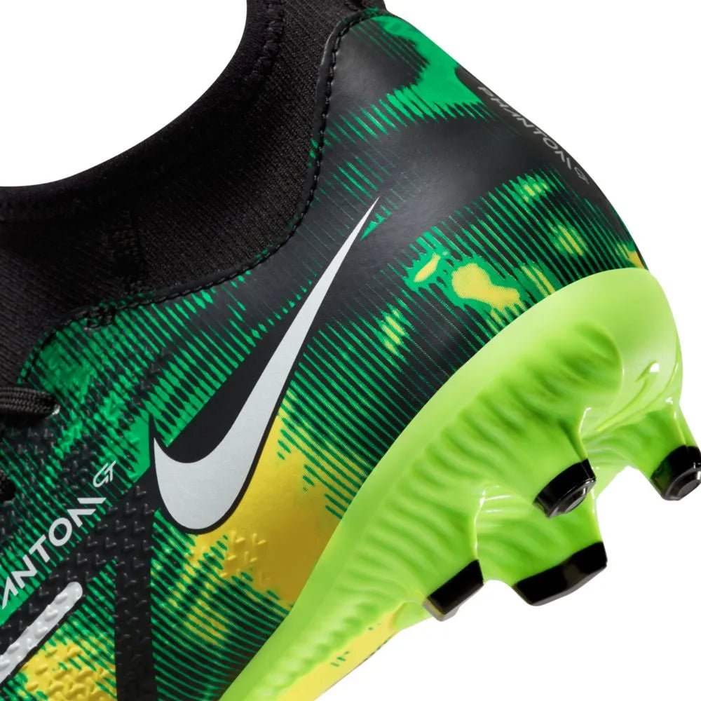 Nike Junior Phantom Gt2 Academy DF SW FG-MG - Black-Green Strike